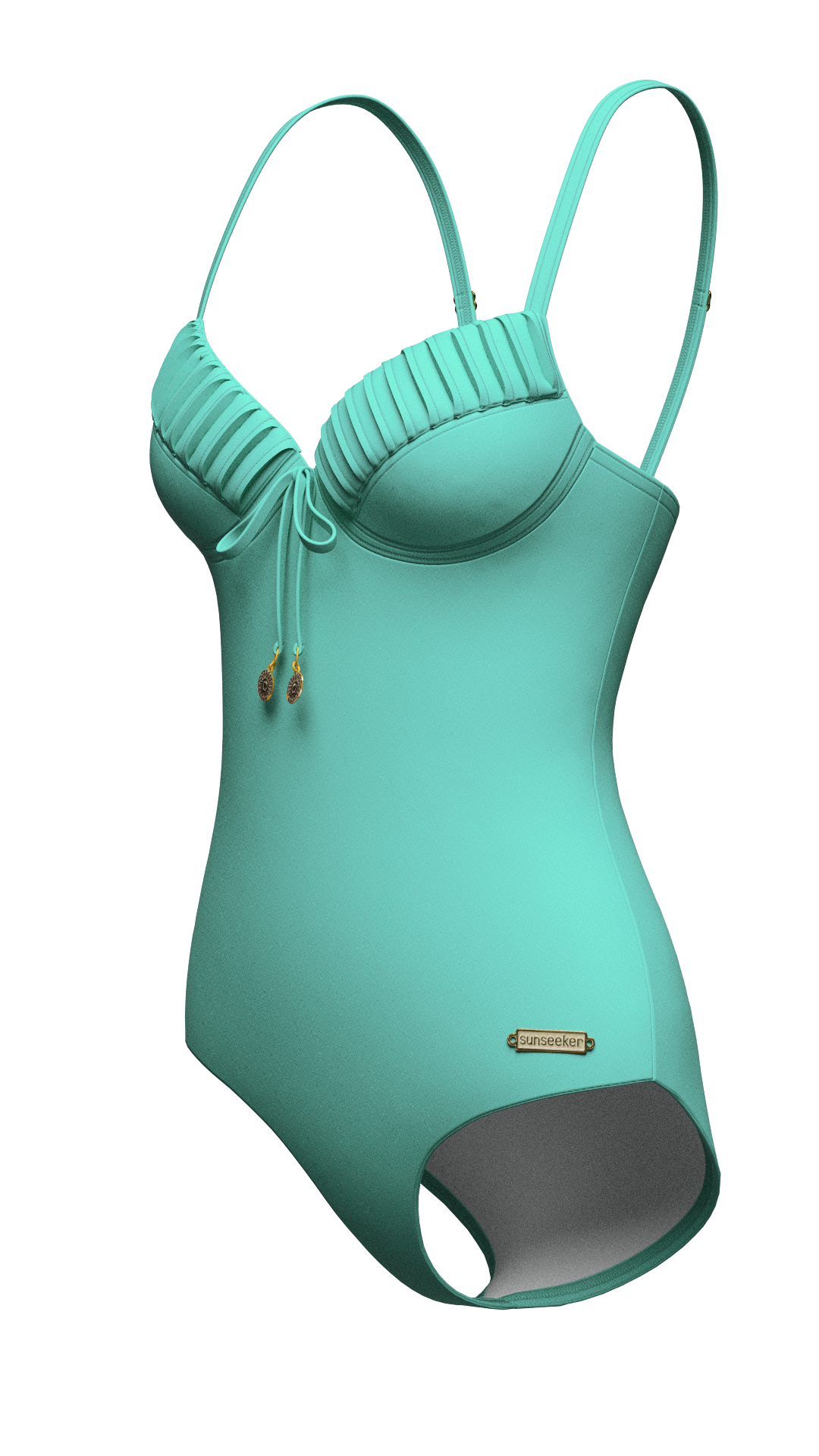 SunseekerCore Solid Mint Green Pintuck Onepiece