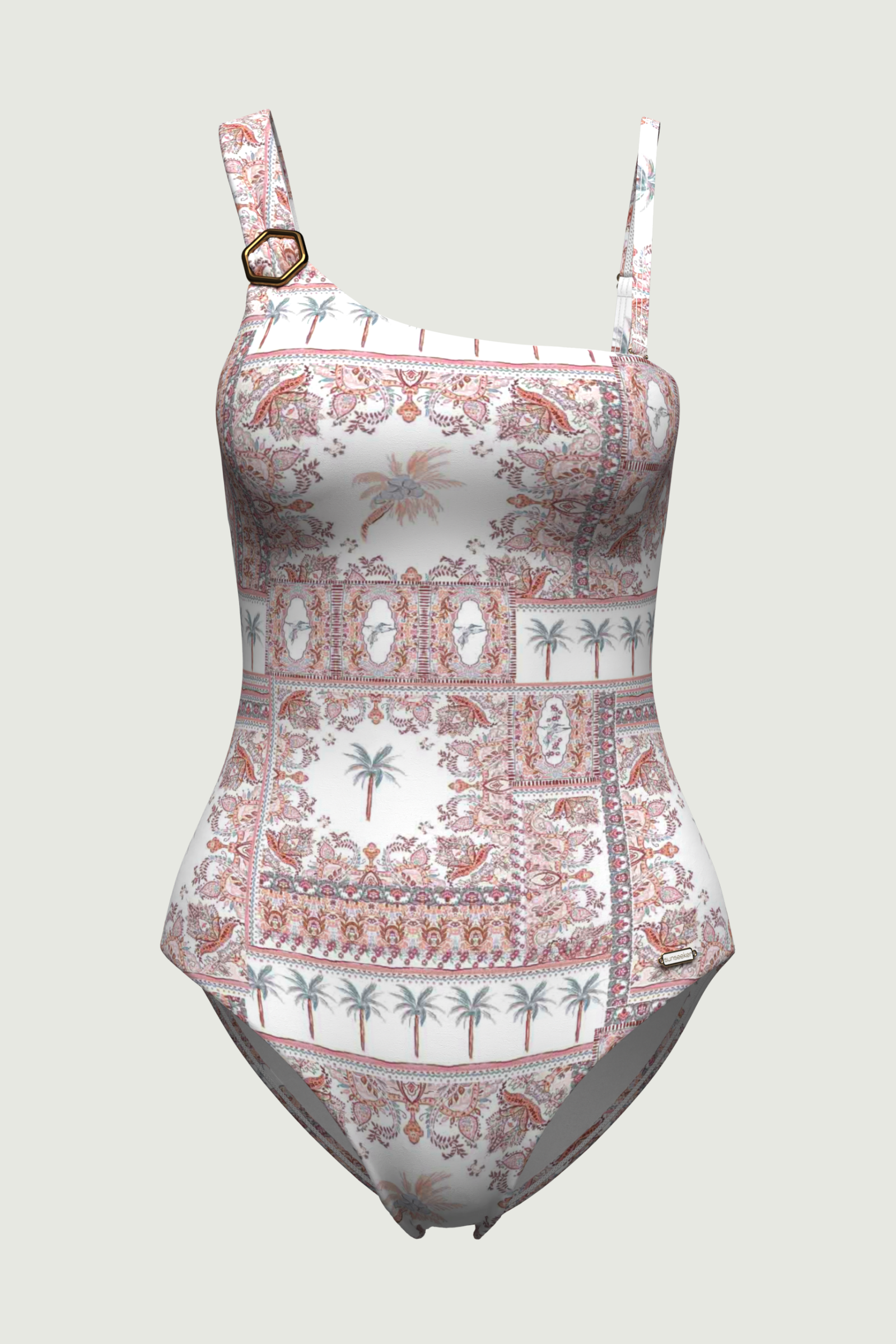 SunseekerDesert Palm Desert Rose Asymmetric Onepiece