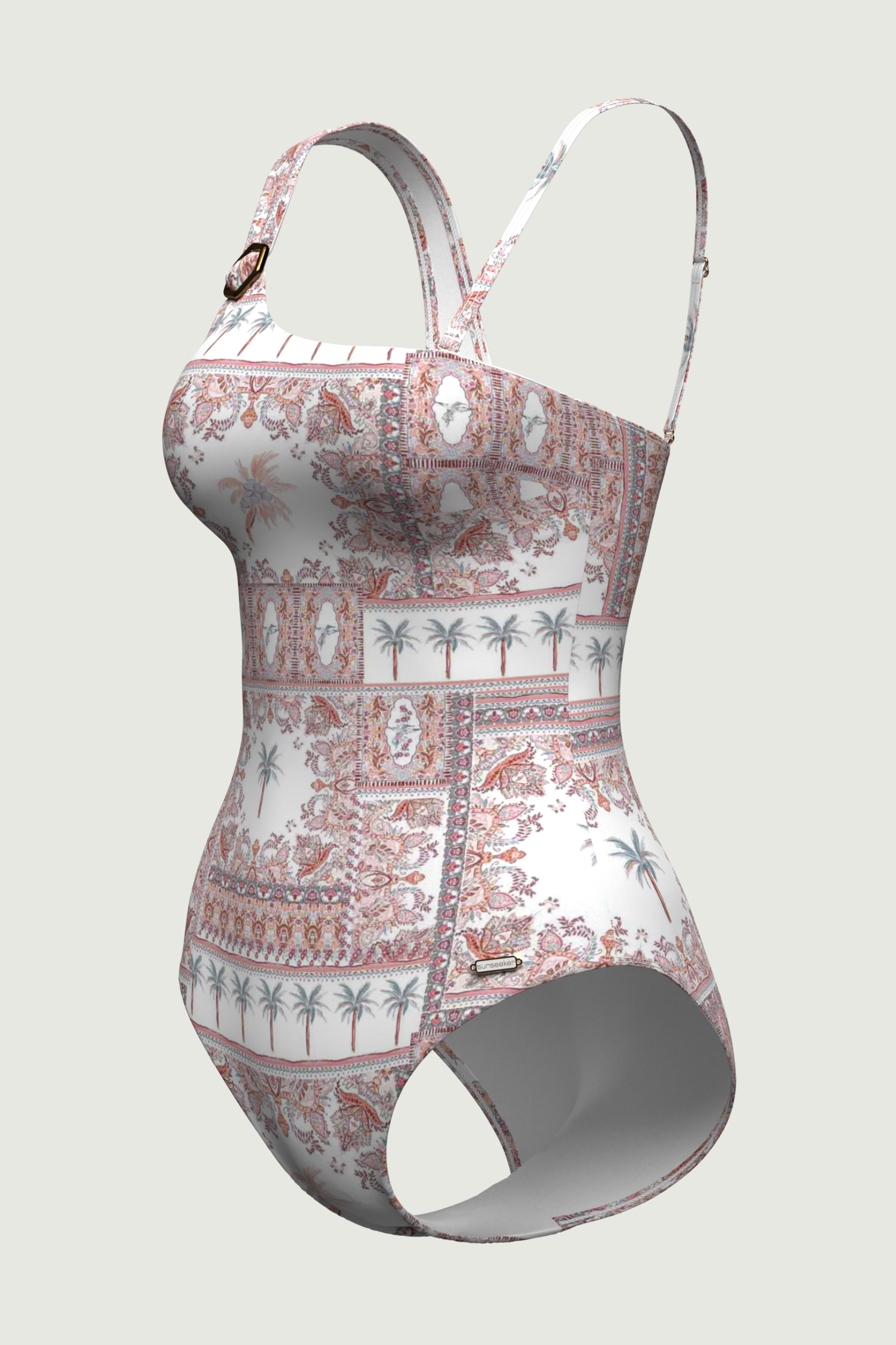 SunseekerDesert Palm Desert Rose Asymmetric Onepiece