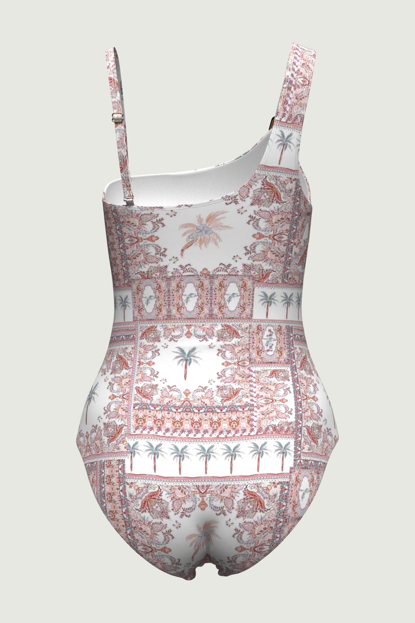 SunseekerDesert Palm Desert Rose Asymmetric Onepiece