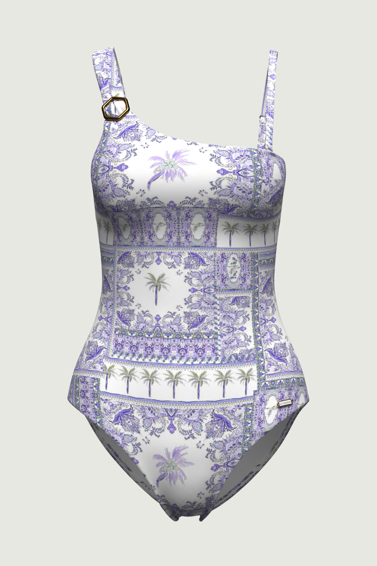 SunseekerDesert Palm Indigo Asymmetric Onepiece