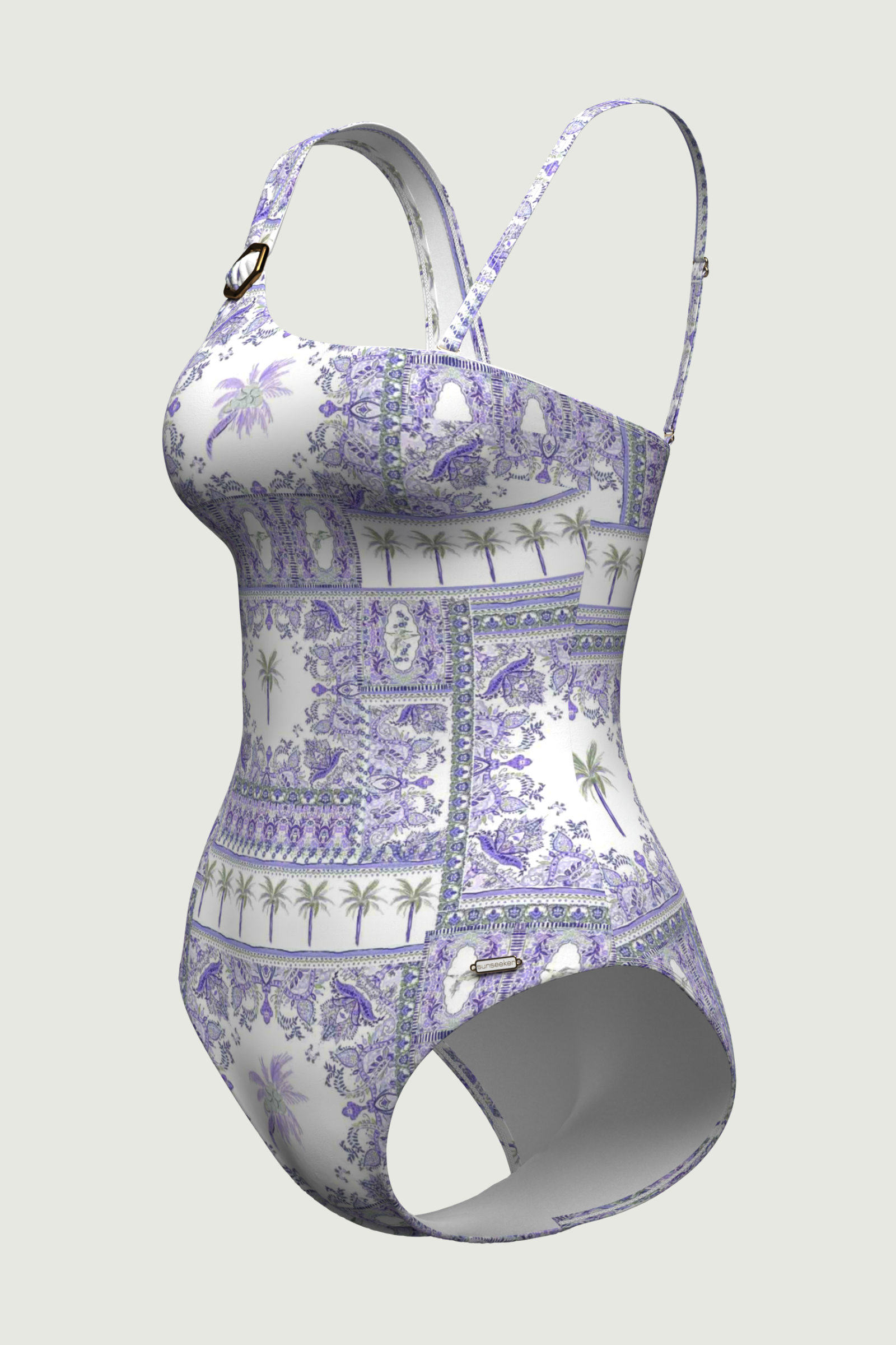 SunseekerDesert Palm Indigo Asymmetric Onepiece