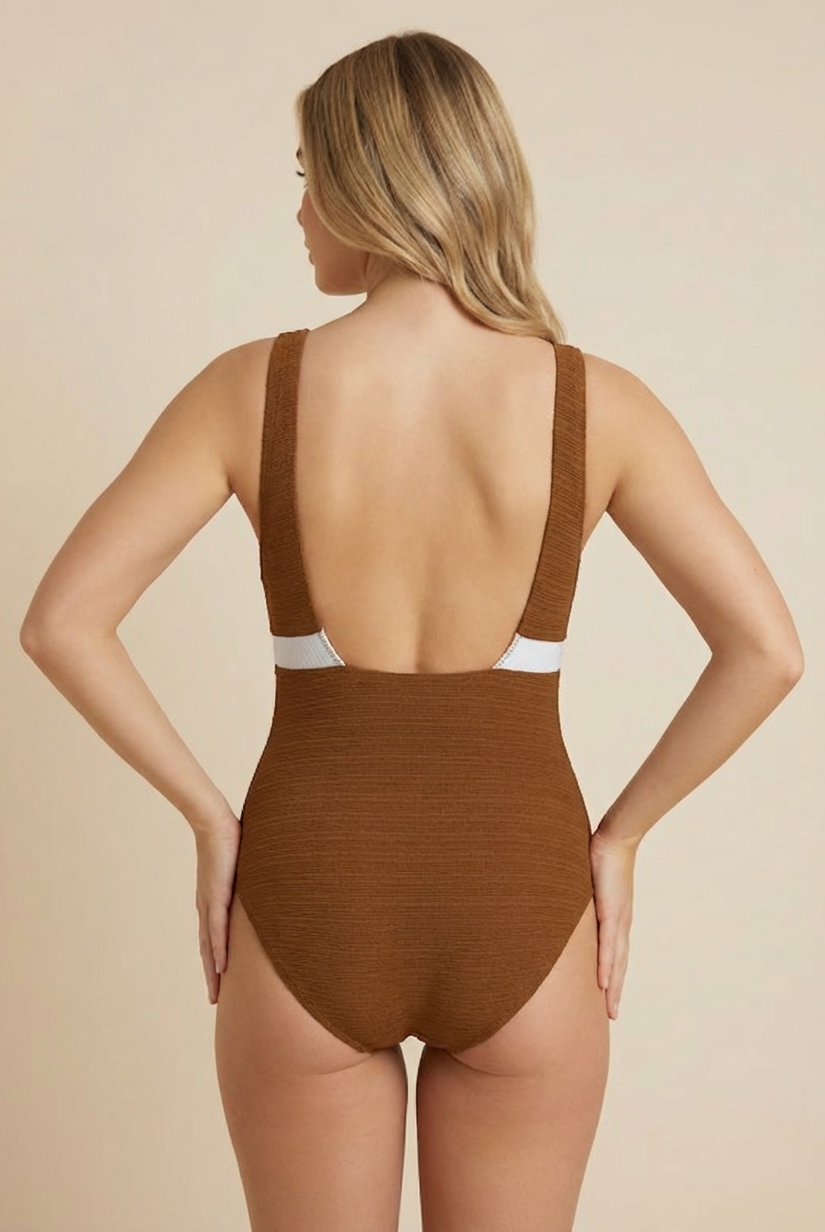 SunseekerDeep Dive Rustic Caramel Plus Cup Ring Front Onepiece