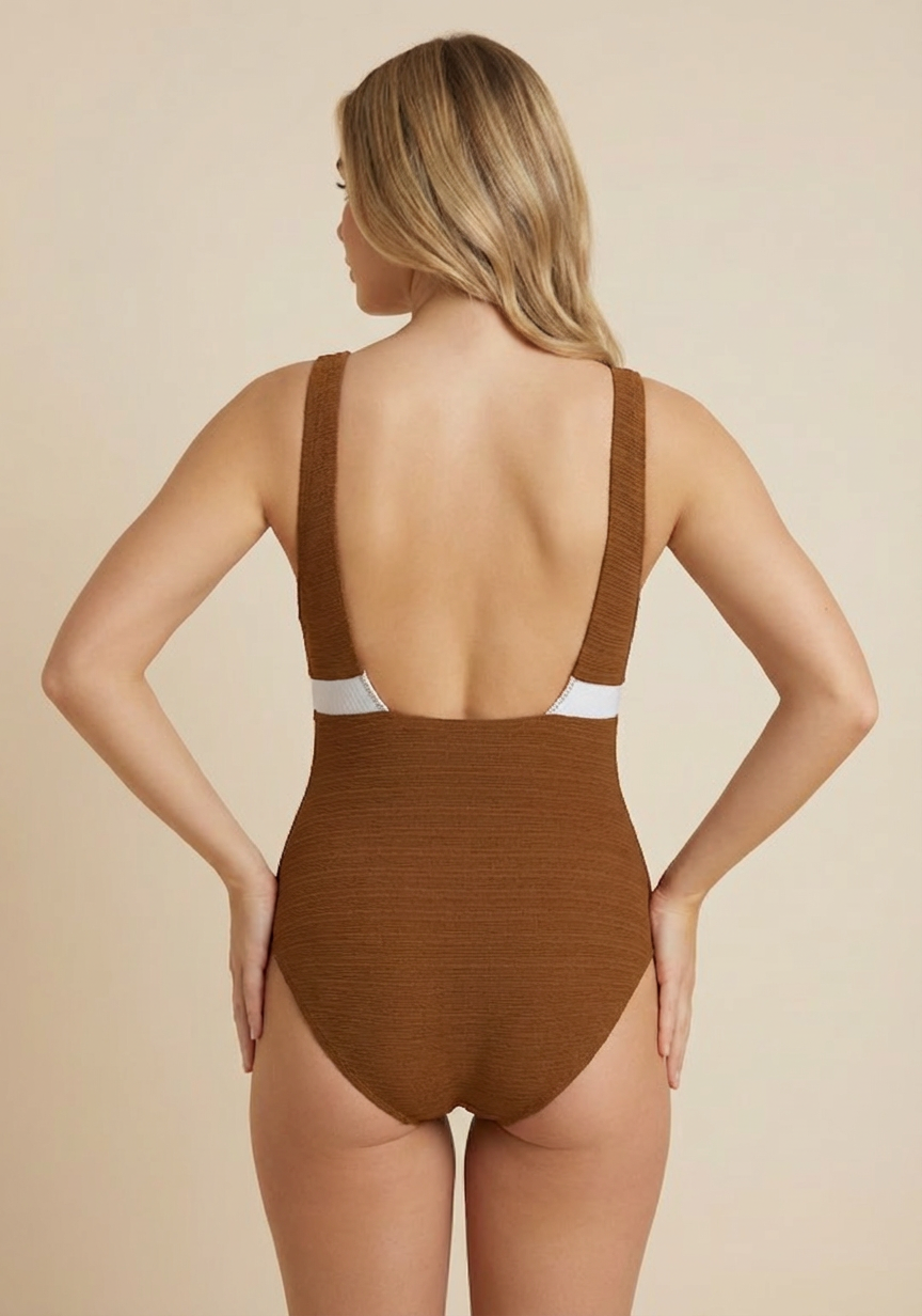 SunseekerDeep Dive Rustic Caramel Plus Cup Ring Front Onepiece