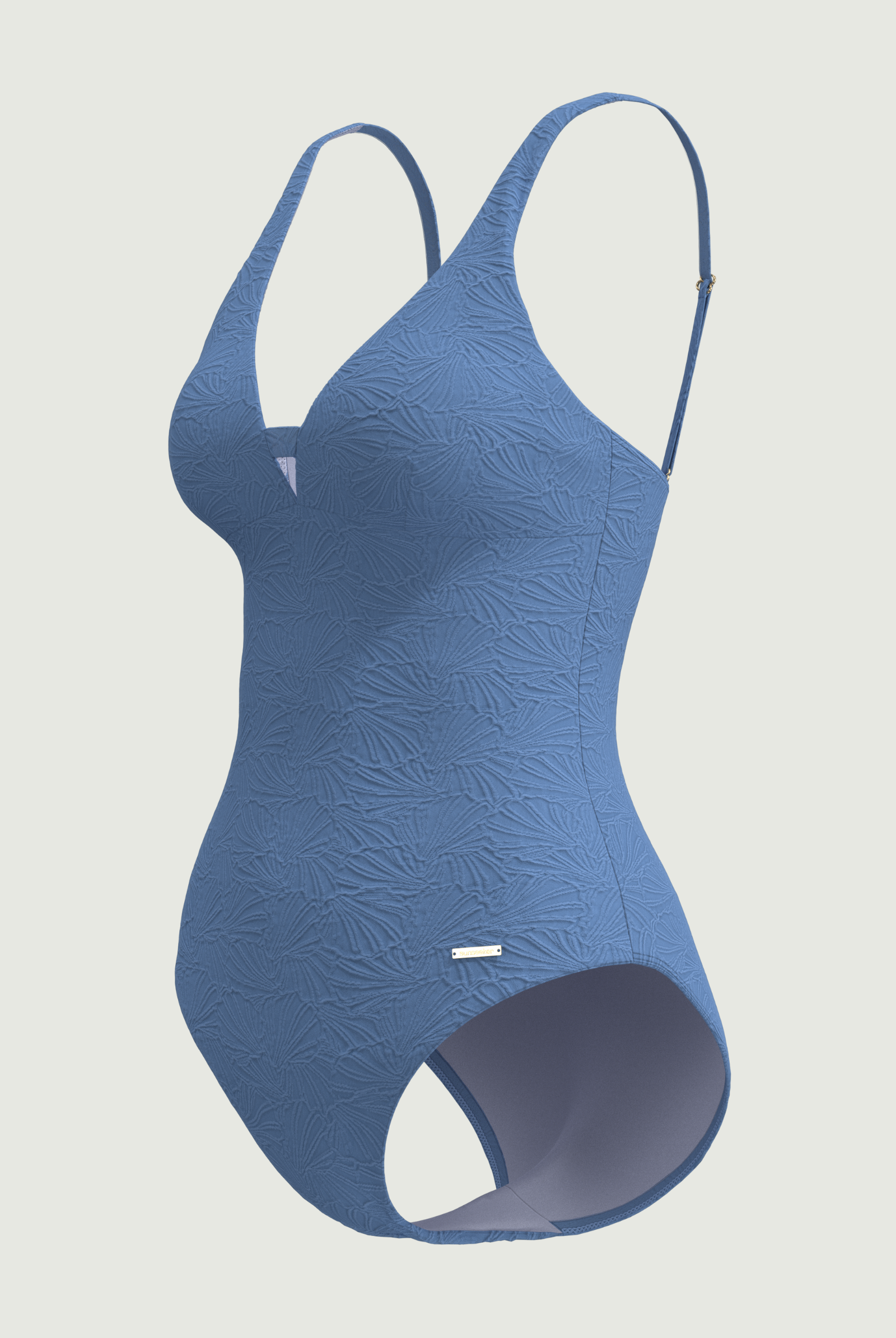SunseekerCoco Cool Penny Blue Plus Cup Cut-out Front Onepiece
