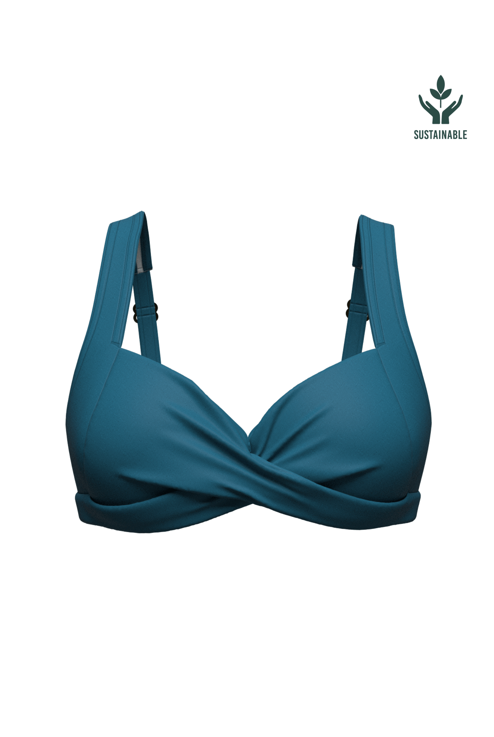 Sunseeker Core Solid Corsair Plus Cup Cross Front Bikini Top