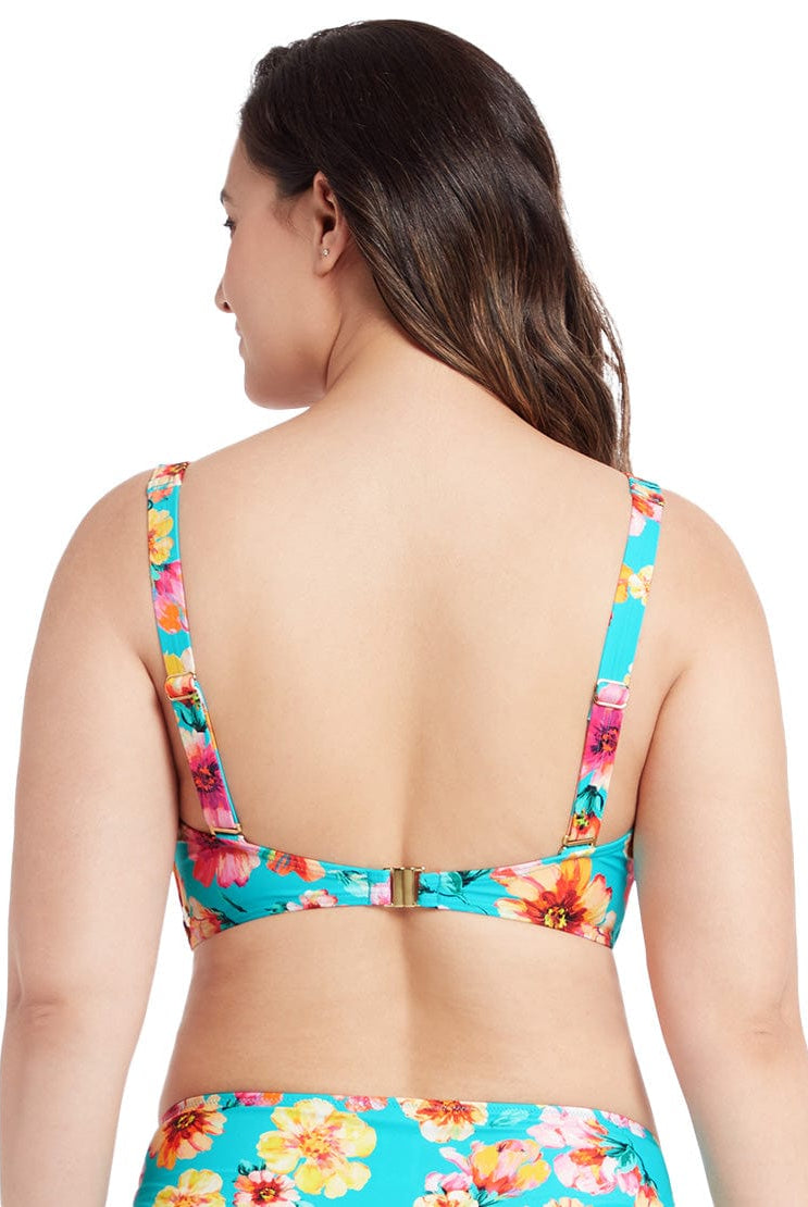 Sunseeker Vibrant Vacation Sky Blue Plus Cup Underwire Bikini Top