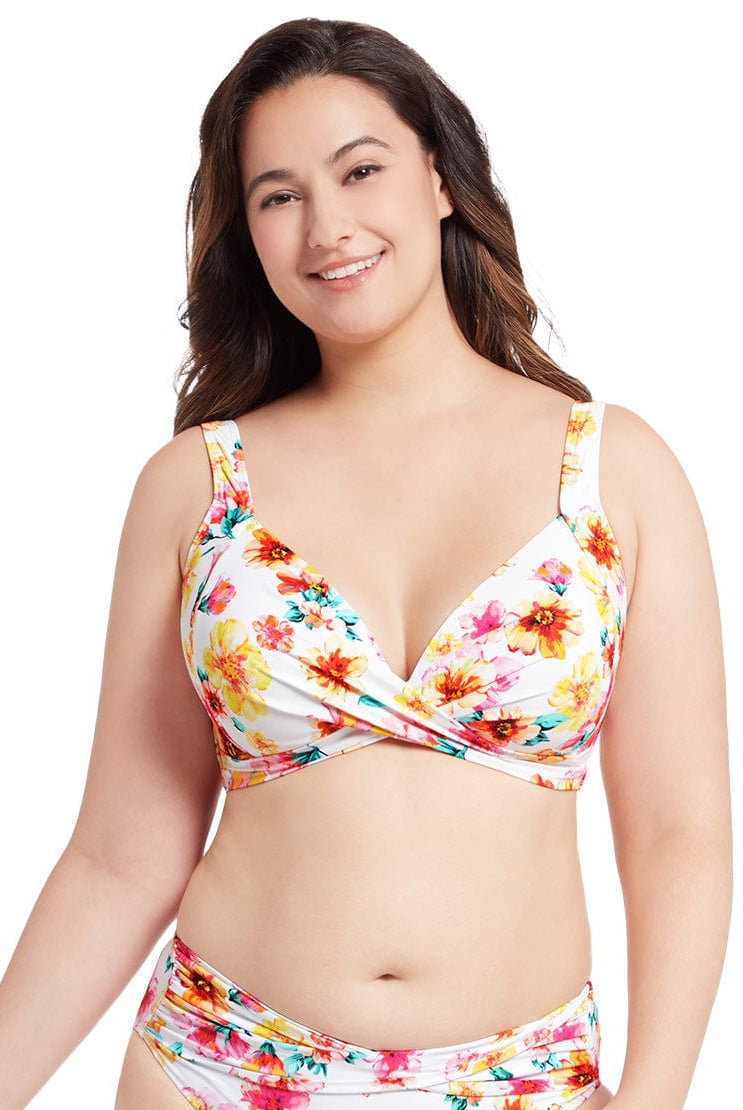 Sunseeker Vibrant Vacation White Plus Cup Underwire Bikini Top