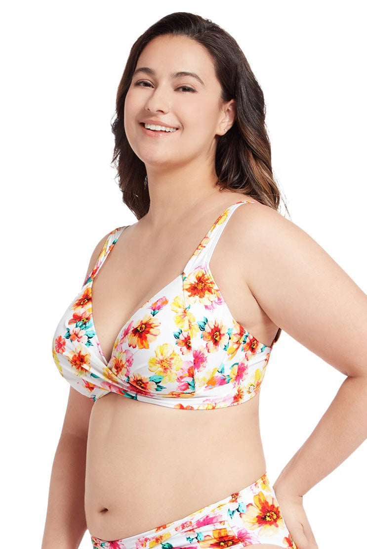 Sunseeker Vibrant Vacation White Plus Cup Underwire Bikini Top