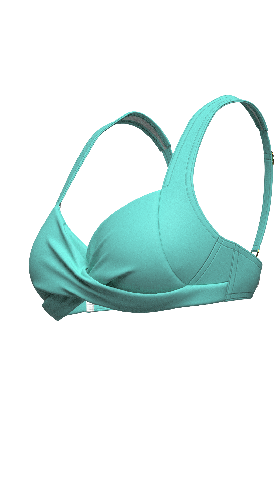 SunseekerCore Solid Mint Green Plus Cup Cross Front Bikini Top