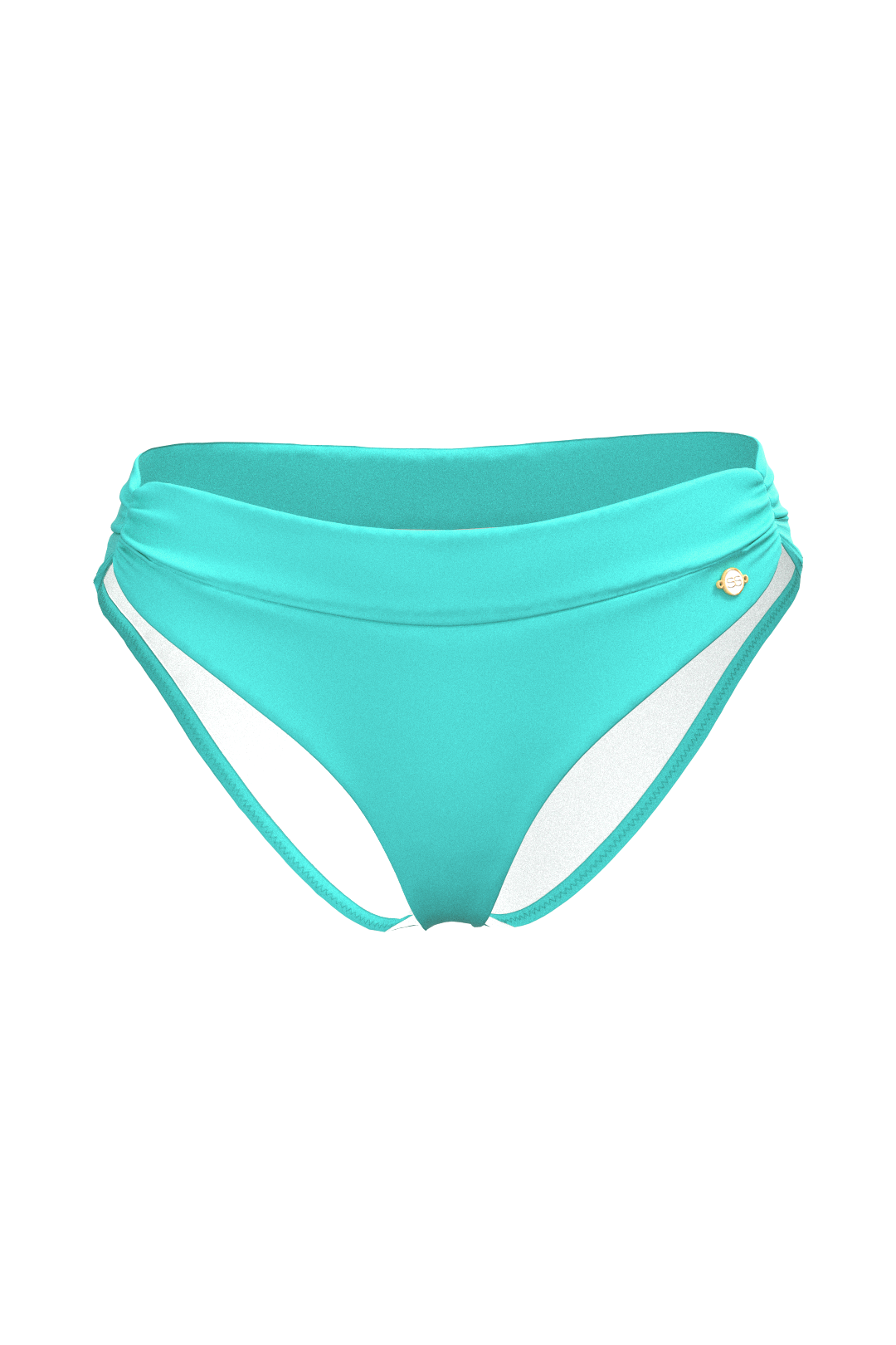 SunseekerCore Solid Mint Green Ruched Waistband Full Classic Pant