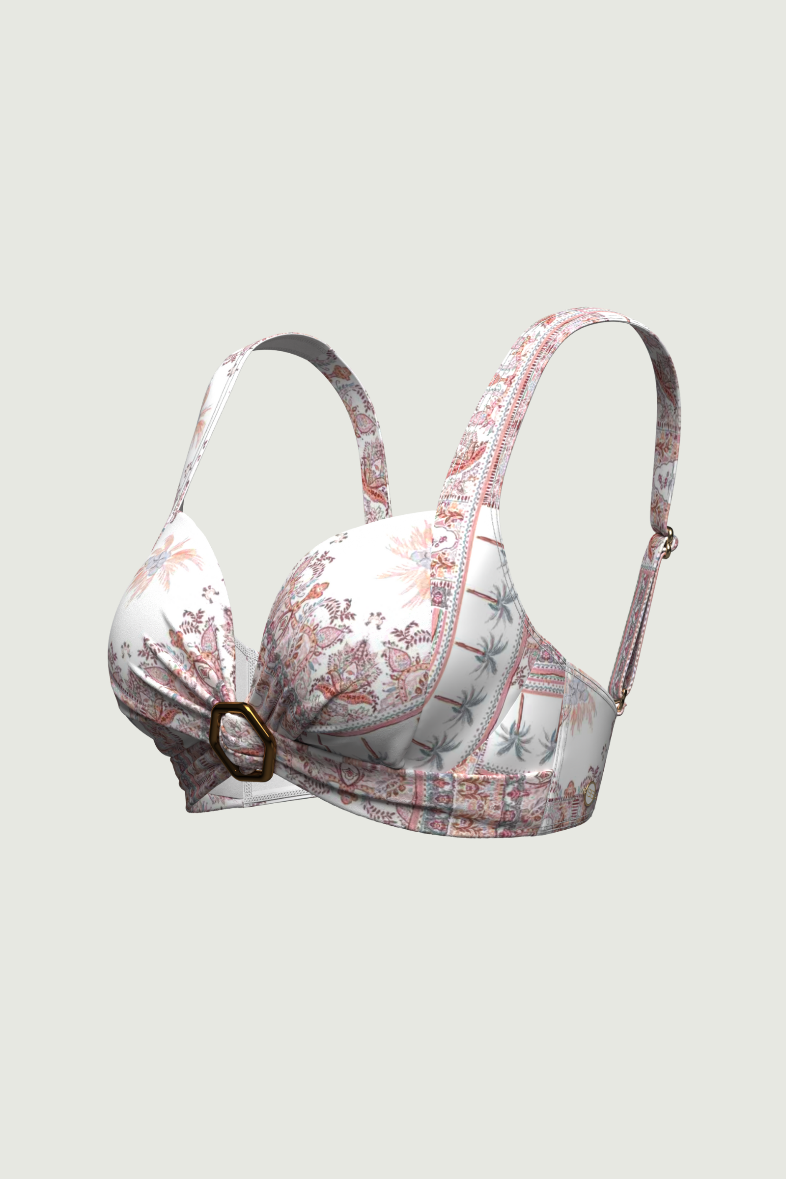 SunseekerDesert Palm Desert Rose Plus Cup Ring Bikini Top