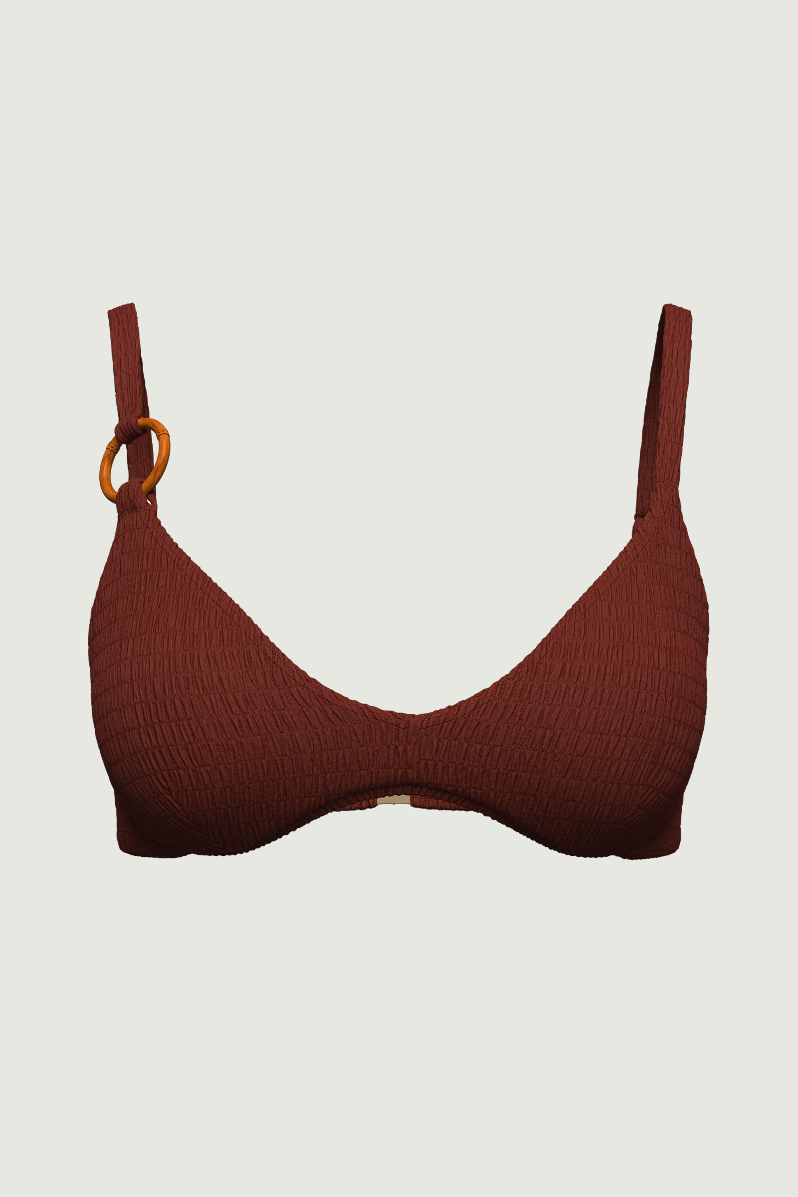 SunseekerTropadelic Texture Earth Bamboo Ring Bikini Top