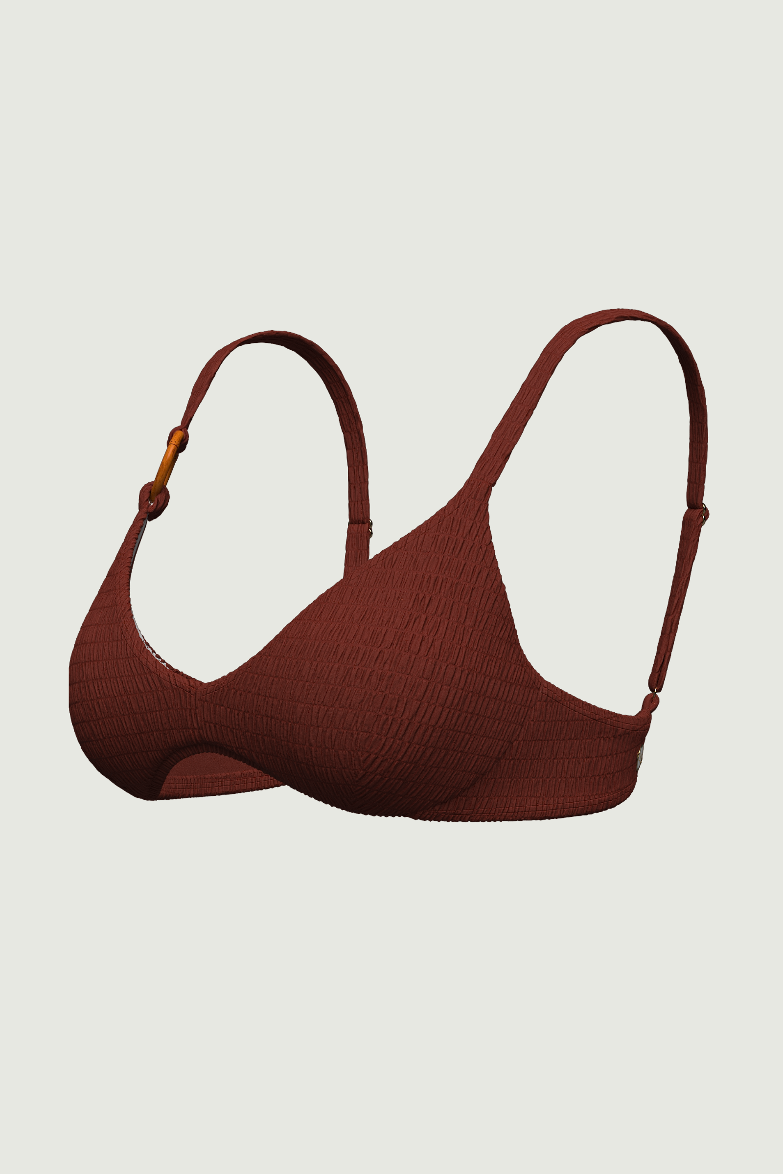 SunseekerTropadelic Texture Earth Bamboo Ring Bikini Top