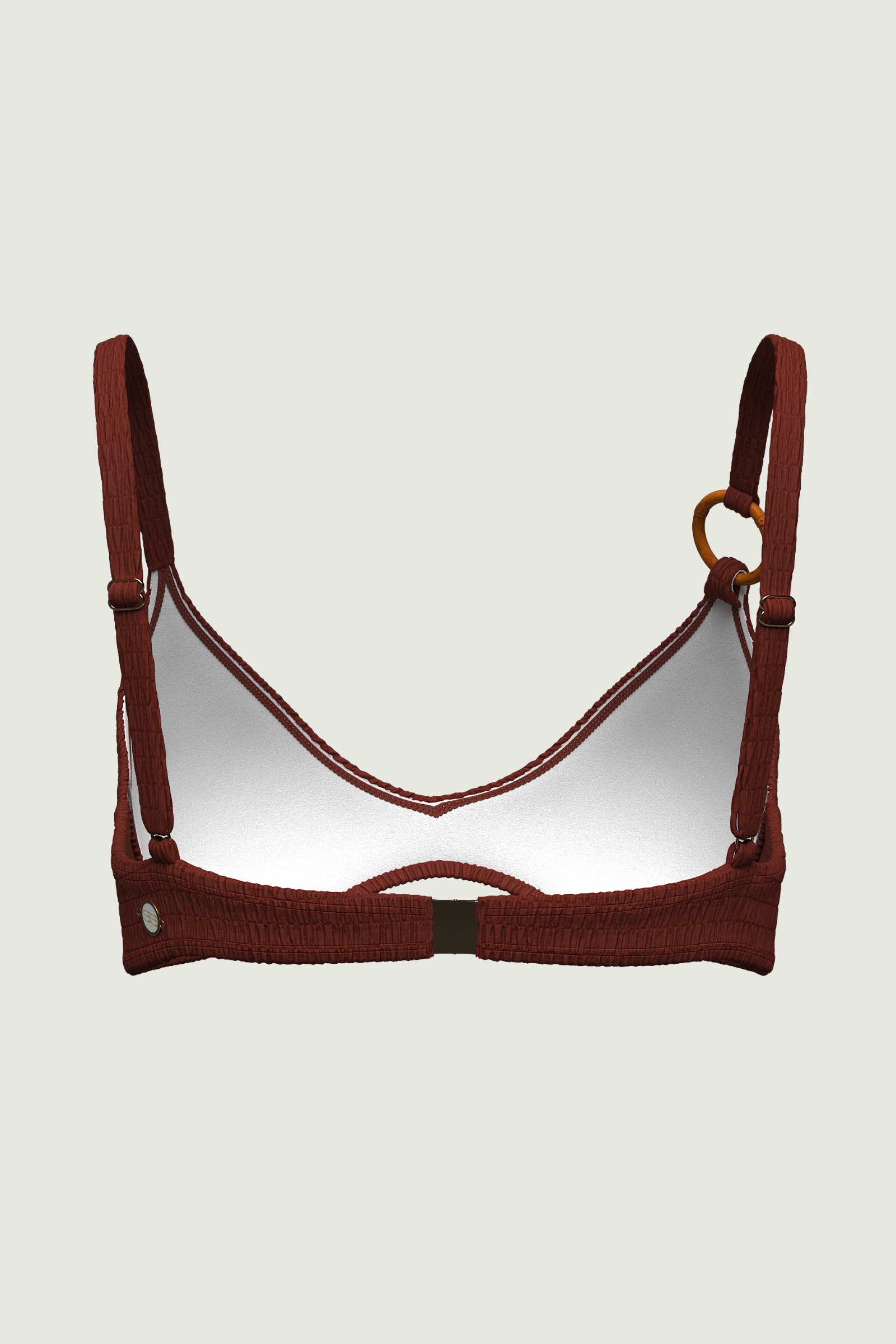 SunseekerTropadelic Texture Earth Bamboo Ring Bikini Top