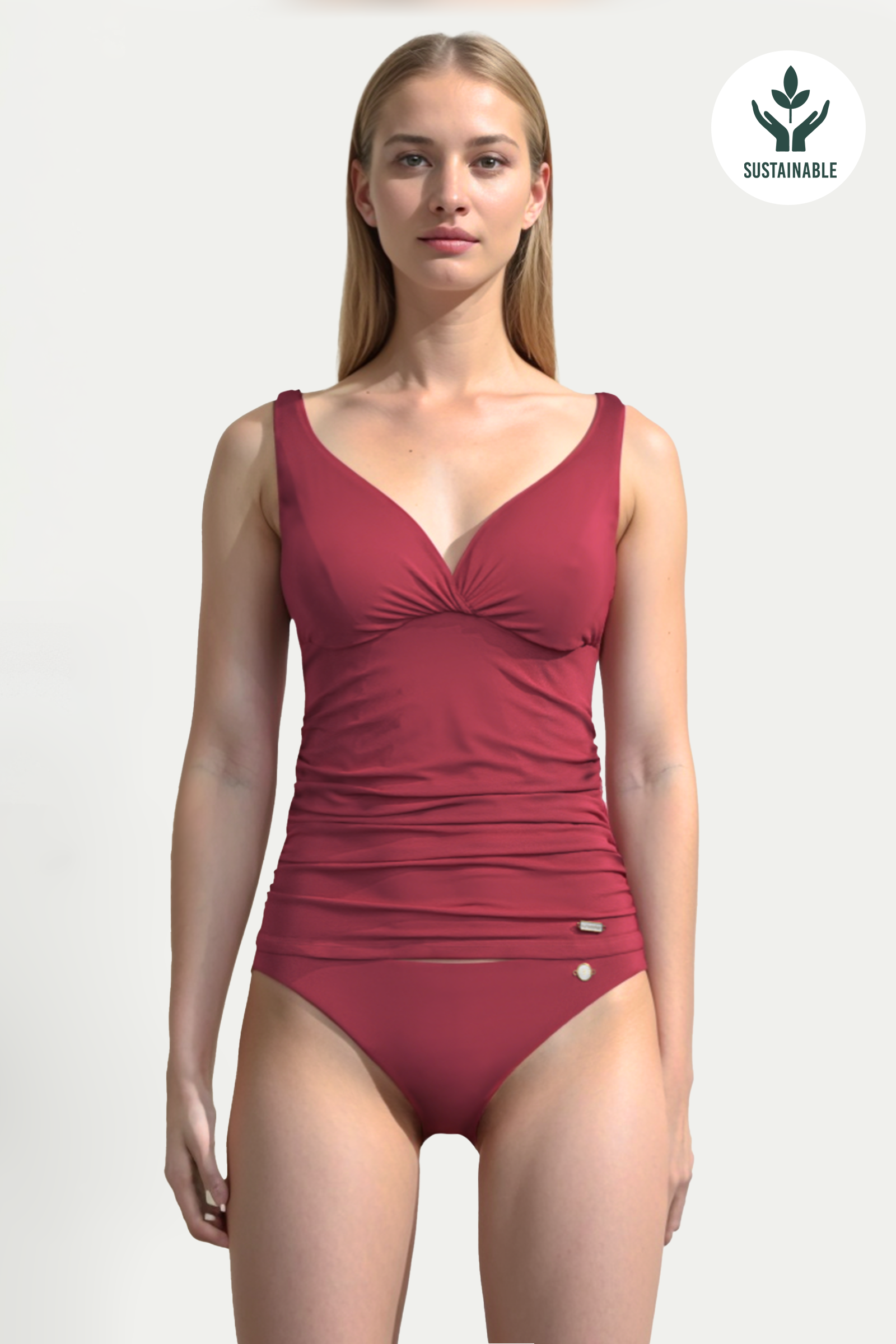 SunseekerCore Solid Sangria Plus Cup Tankini