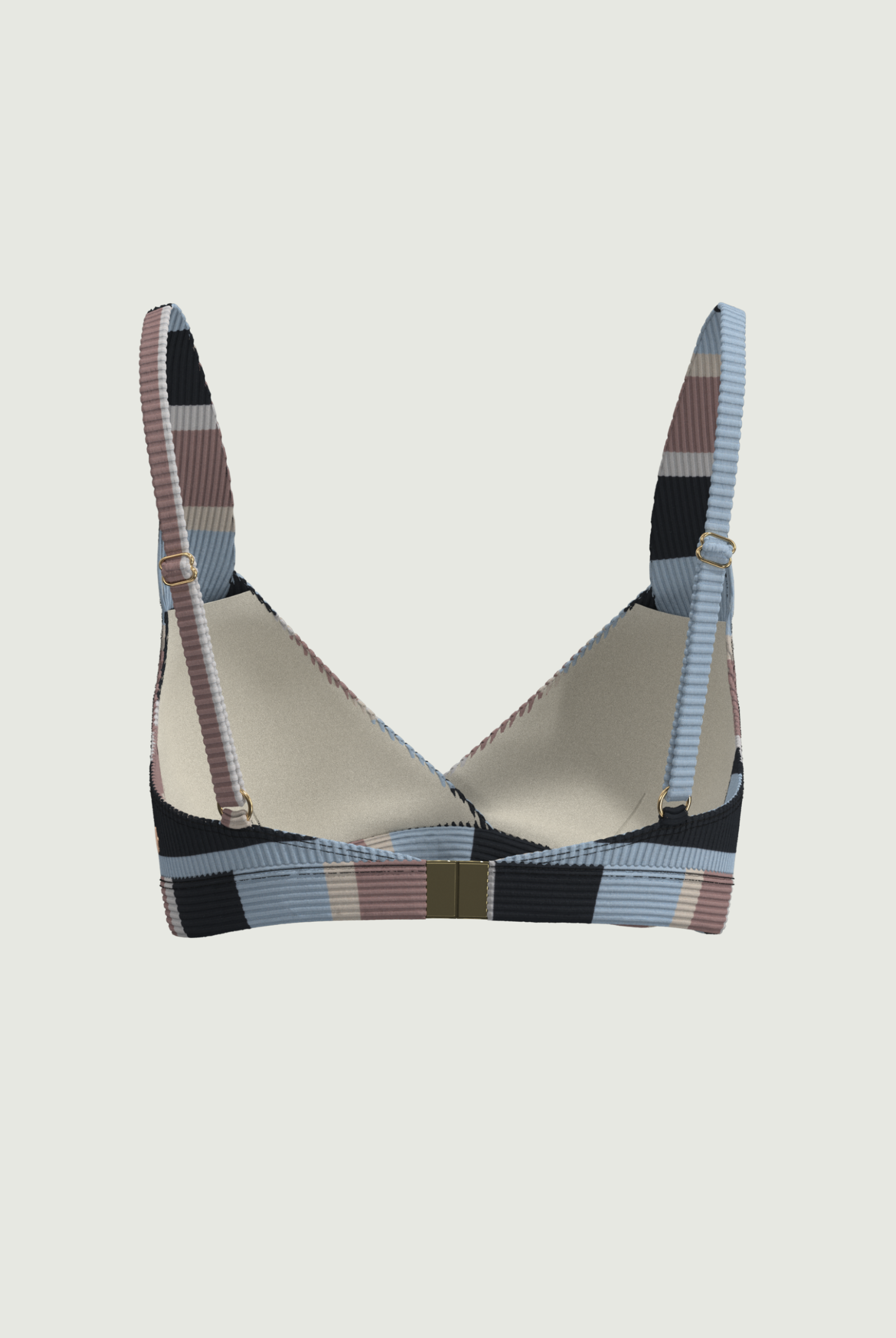 SunseekerSomeday Stripe Black V-neck Bikini Top