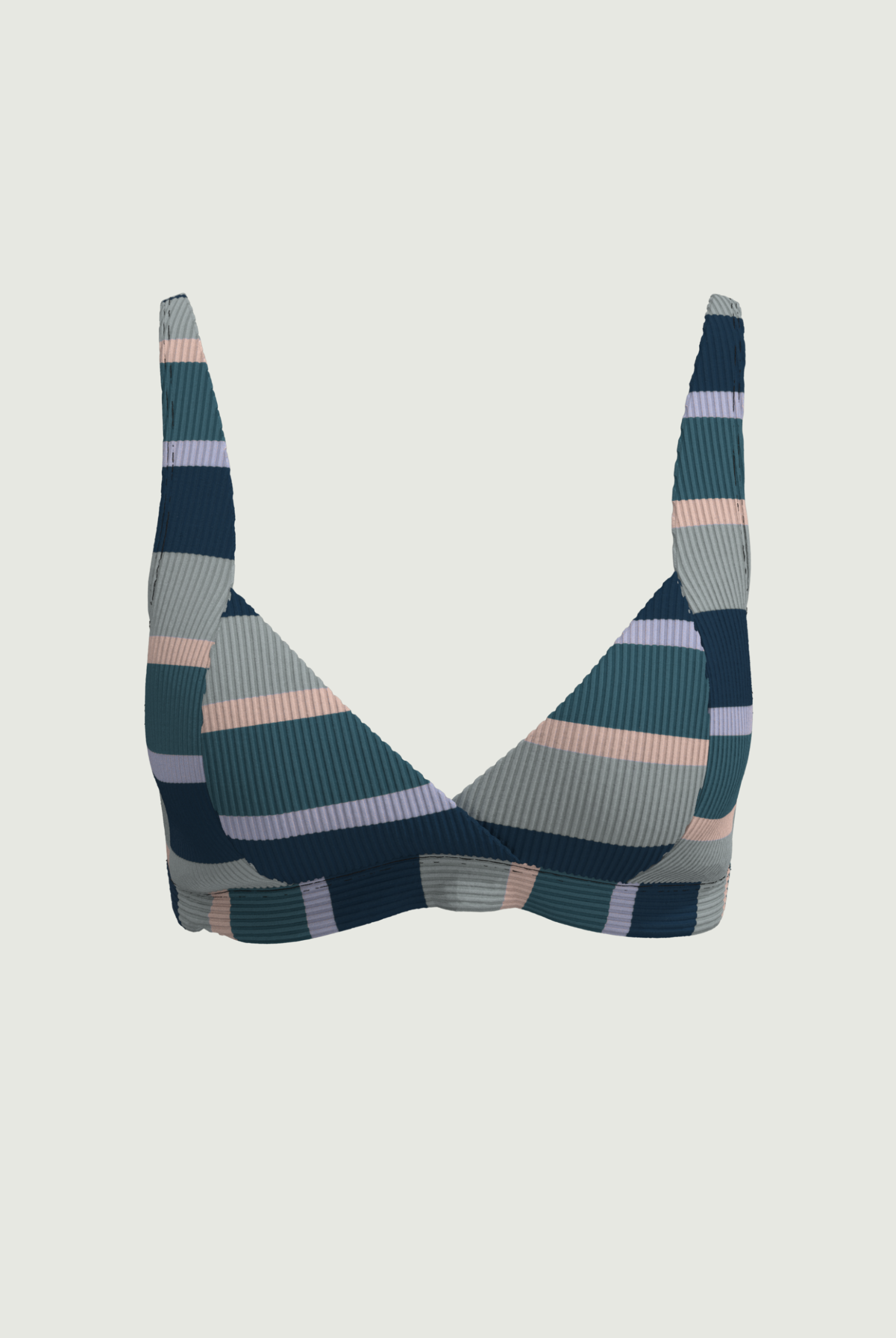 SunseekerSomeday Stripe Moonstone V-neck Bikini Top