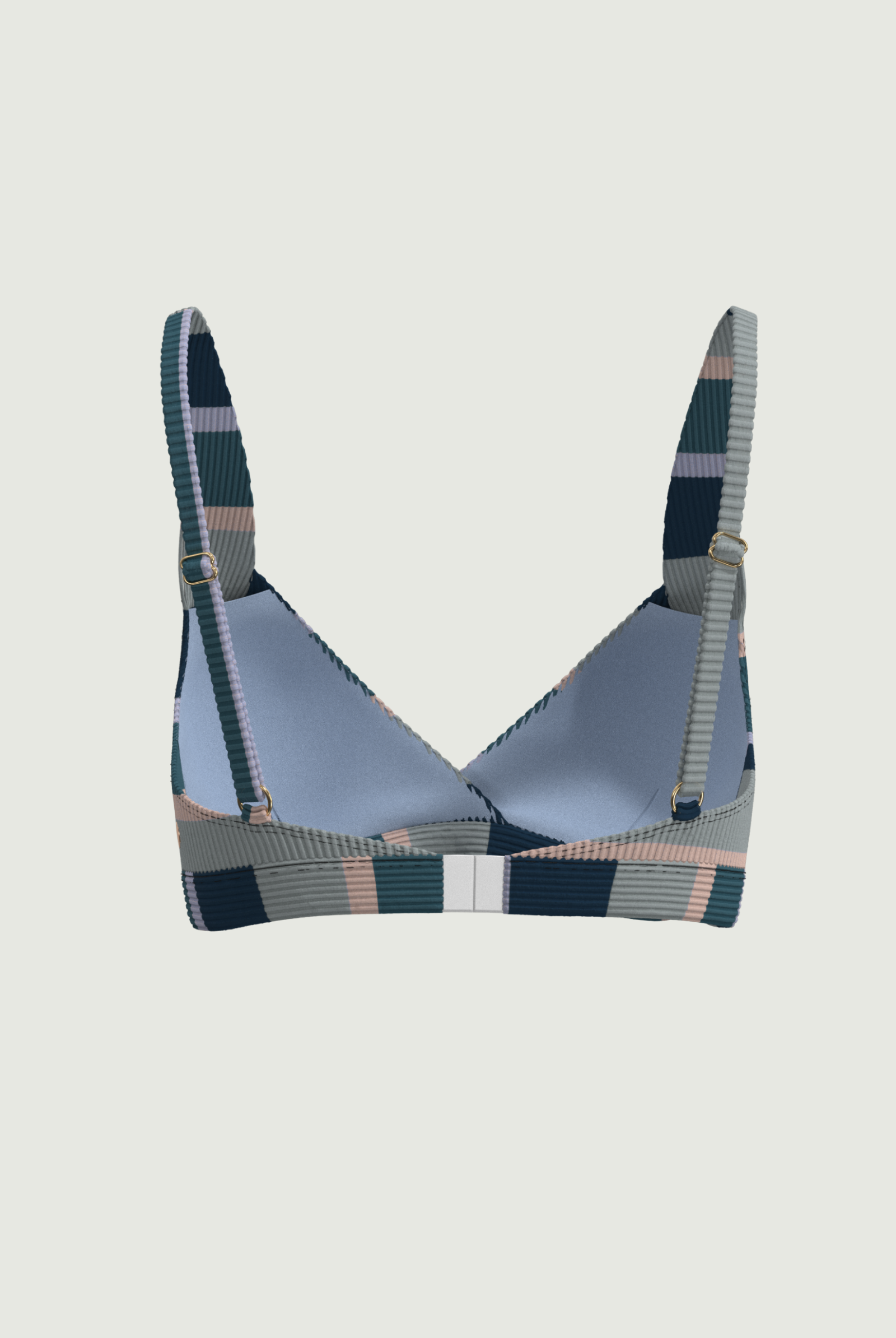 SunseekerSomeday Stripe Moonstone V-neck Bikini Top