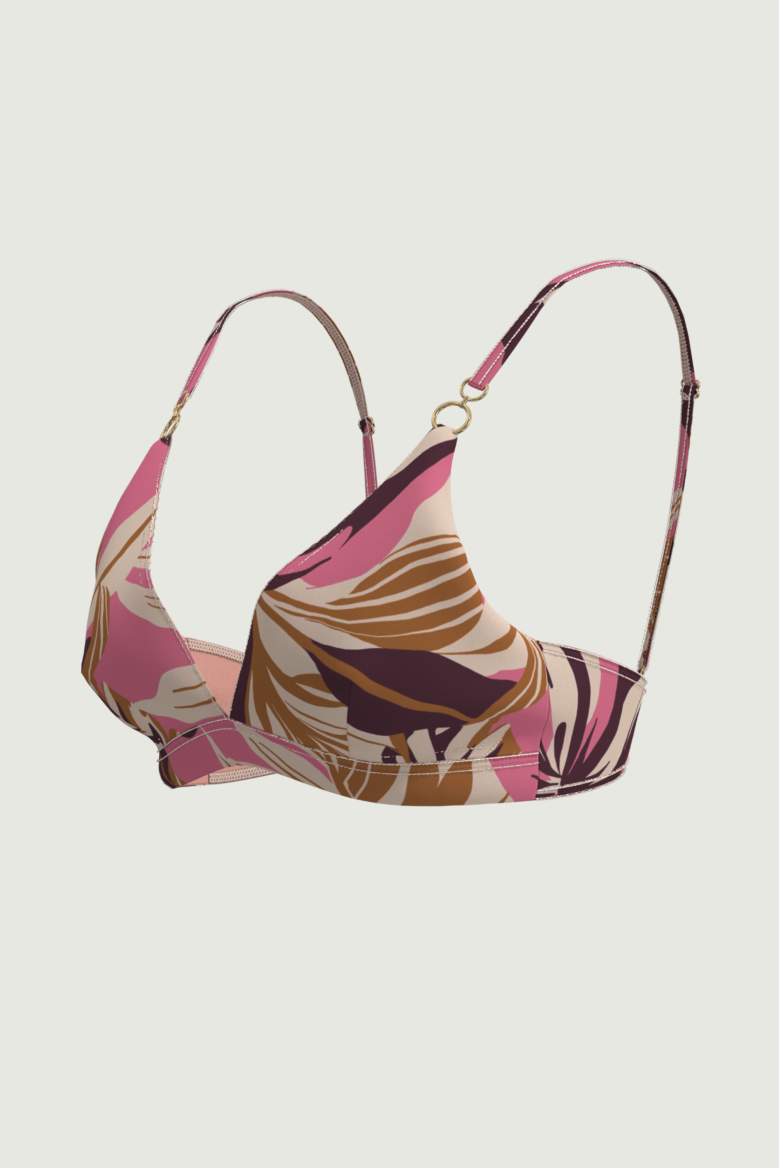 SunseekerSouthern Tropo Thrift Pink V-neck Bikini Top