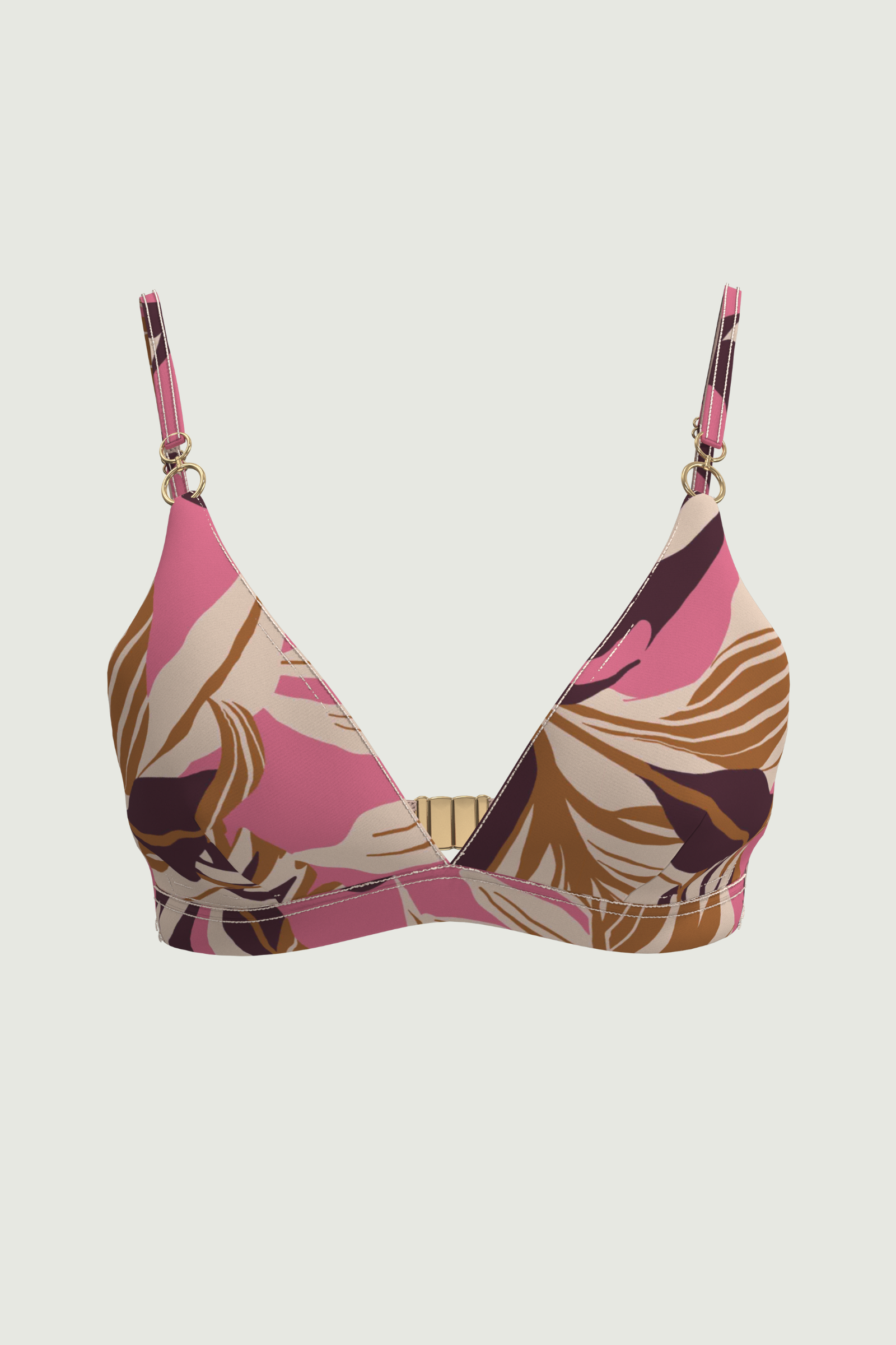 SunseekerSouthern Tropo Thrift Pink V-neck Bikini Top