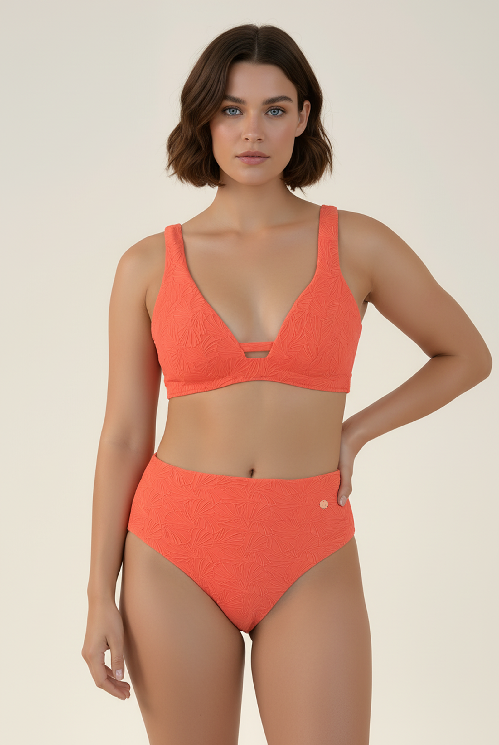 SunseekerCoco Cool Coral Plus Cup Plunge Bikini Top