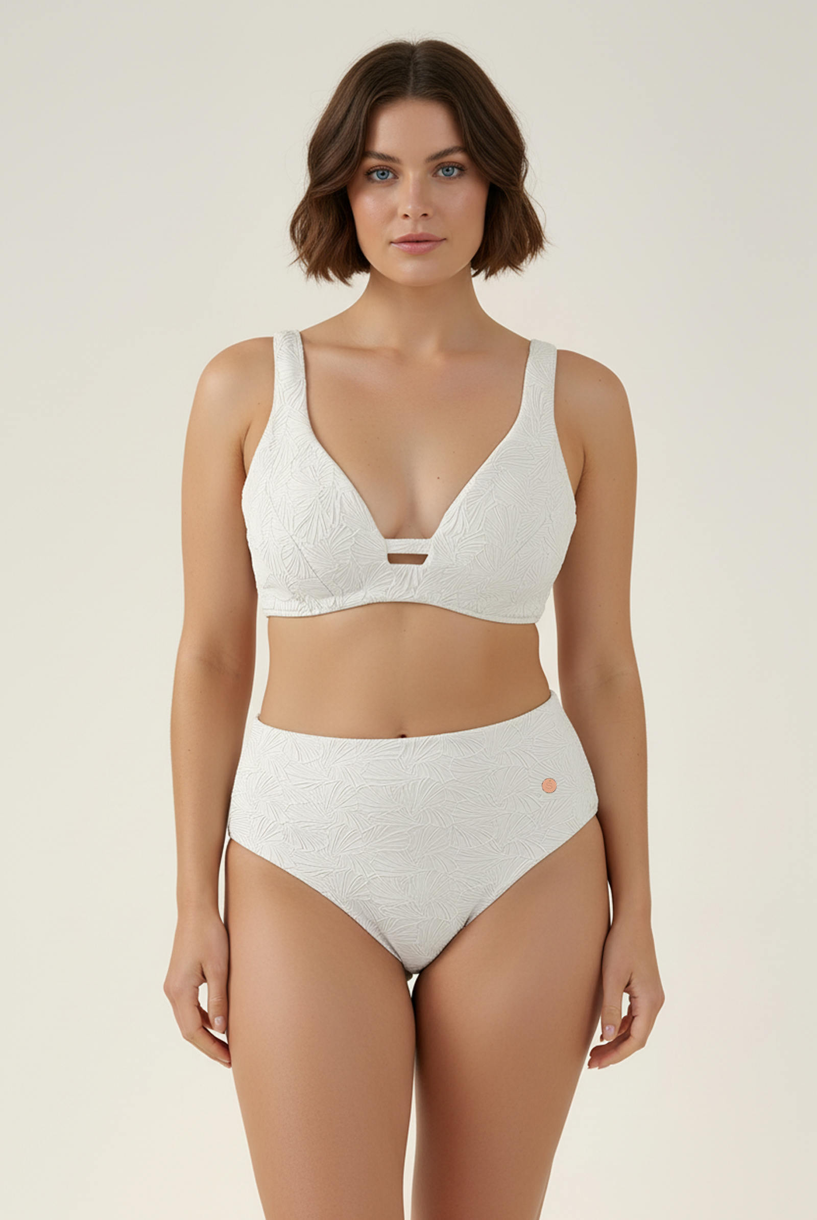 SunseekerCoco Cool Off White Plus Cup Plunge Bikini Top