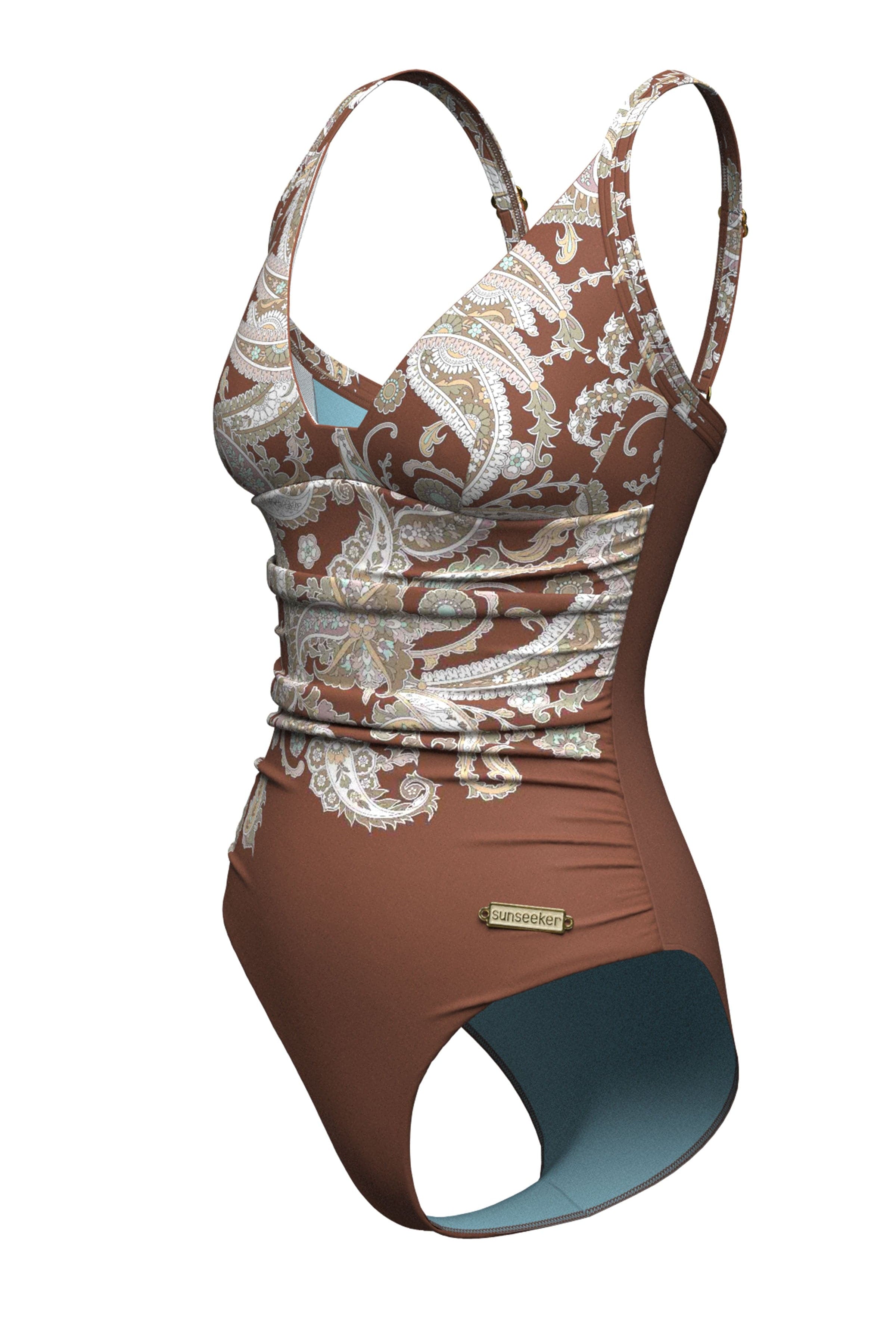 Sunseeker Grounded Culture Mocca Plus Cup Placement Print Onepiece