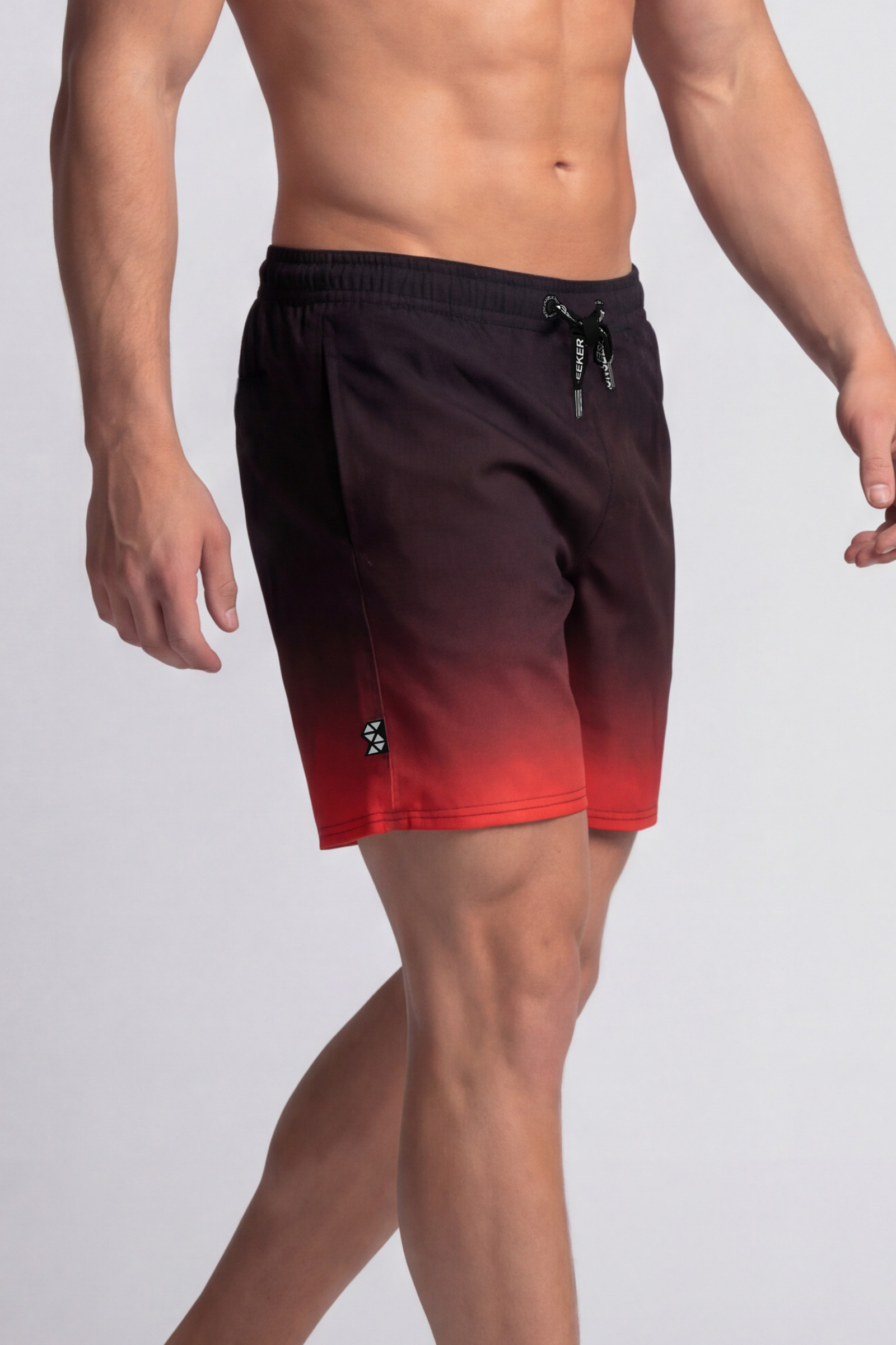 SunseekerCity Light Orange Drawstring Elastic Waistband 20" Boardshorts