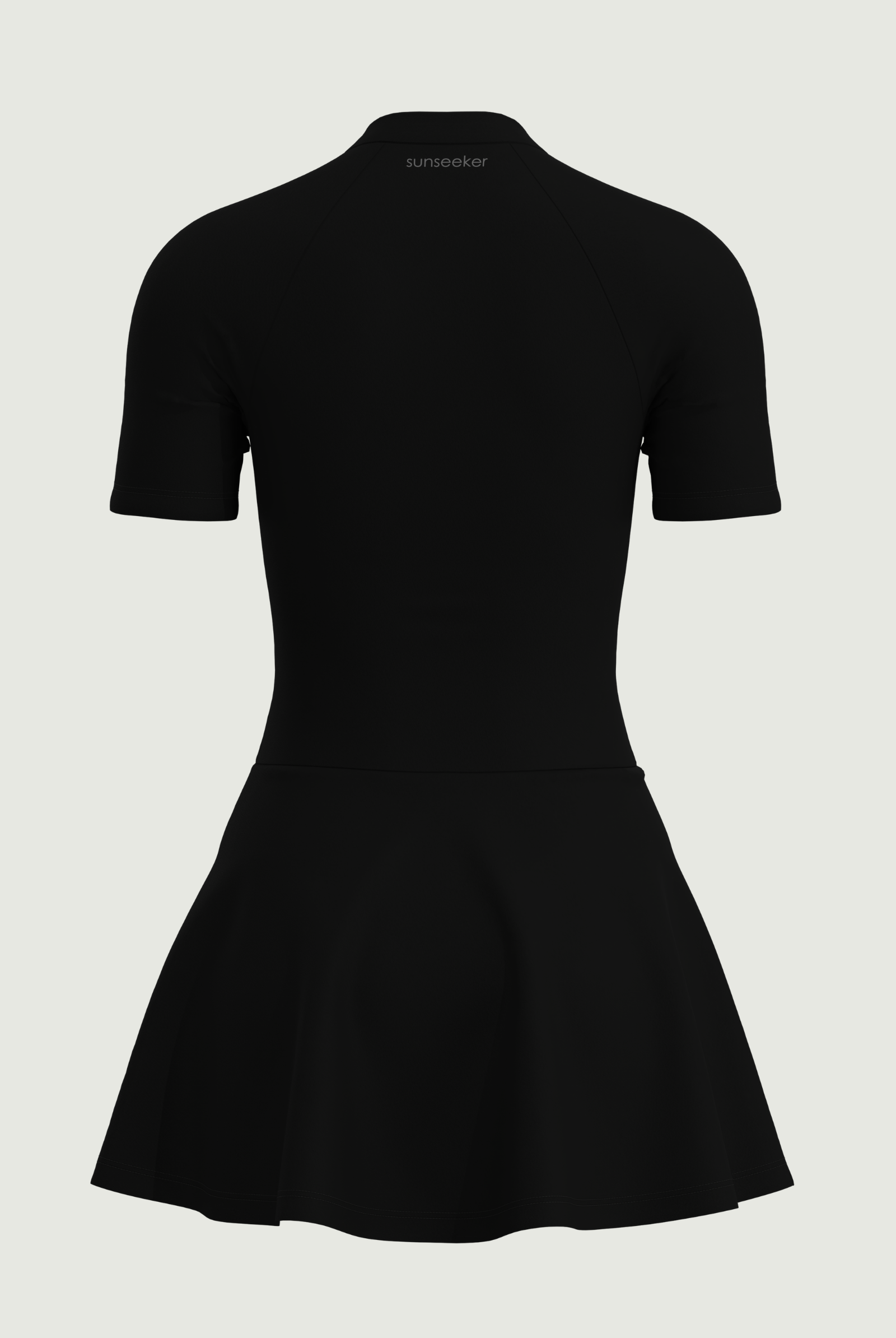 SunseekerNoir Wave Black Short Sleeves Swimdress