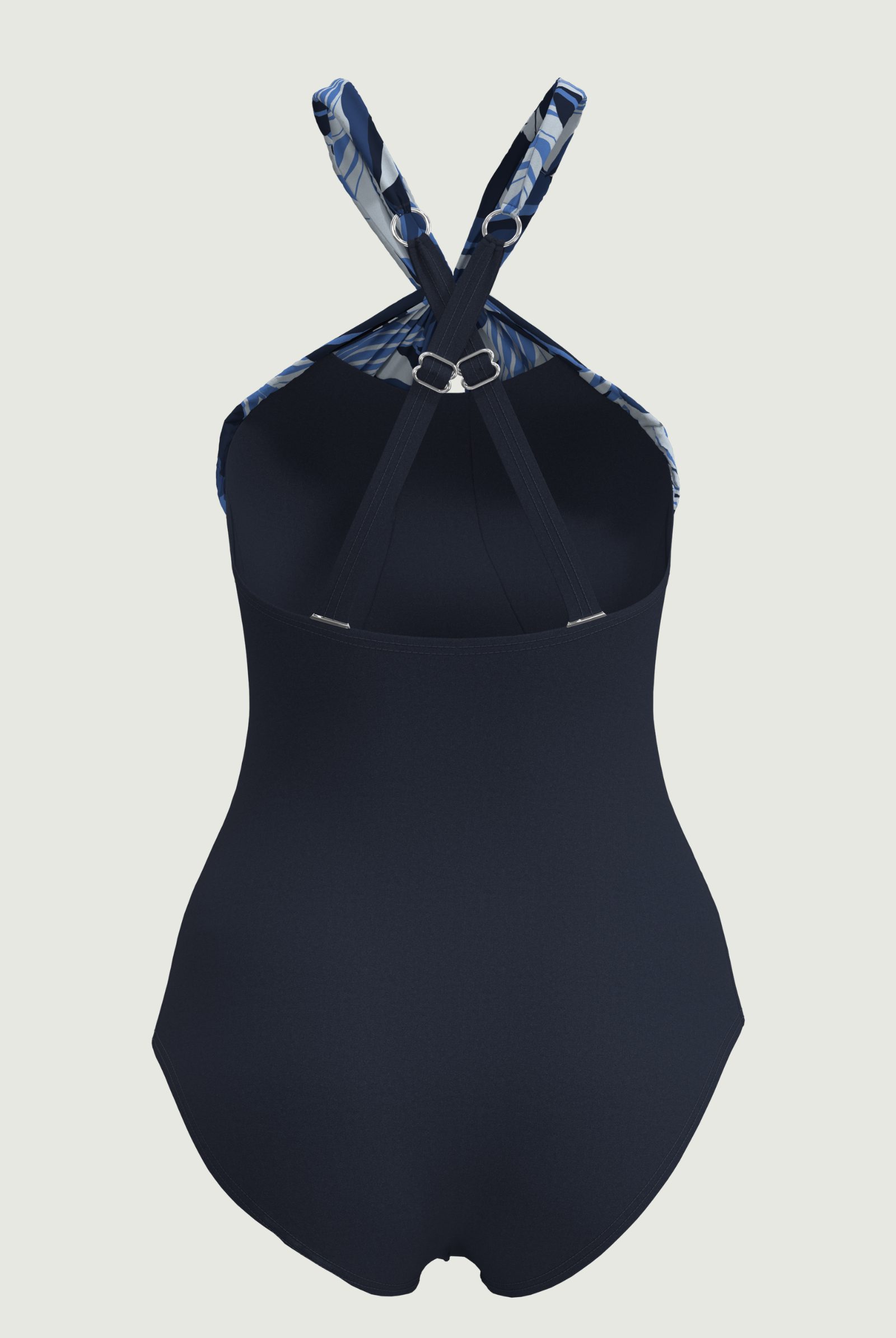 SunseekerSouth Tropicana Blue Twist Halter Neck Onepiece