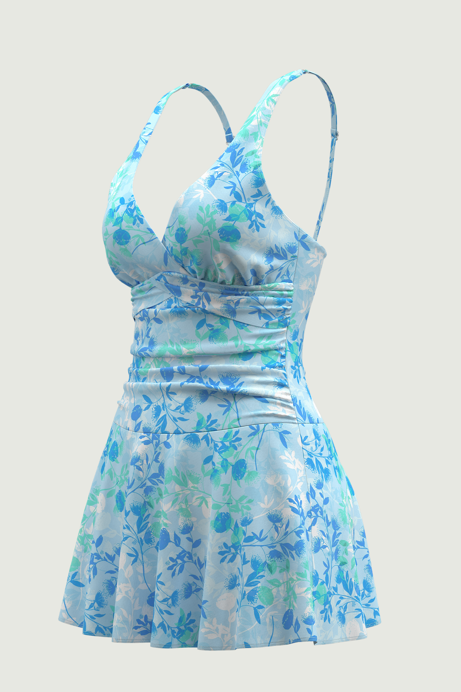 SunseekerBlooming Grace Blue Wrap Front Swimdress