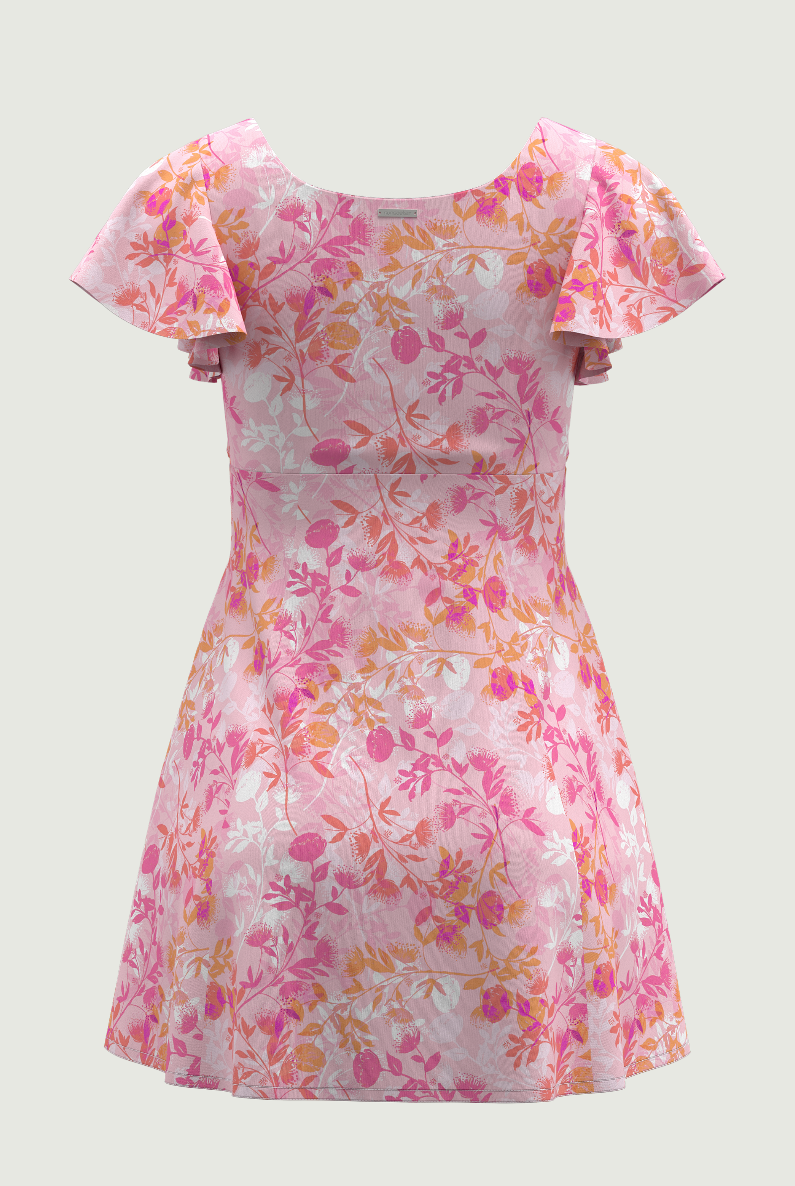 SunseekerBlooming Grace Pink Twist Front Short Sleeves Swimdress