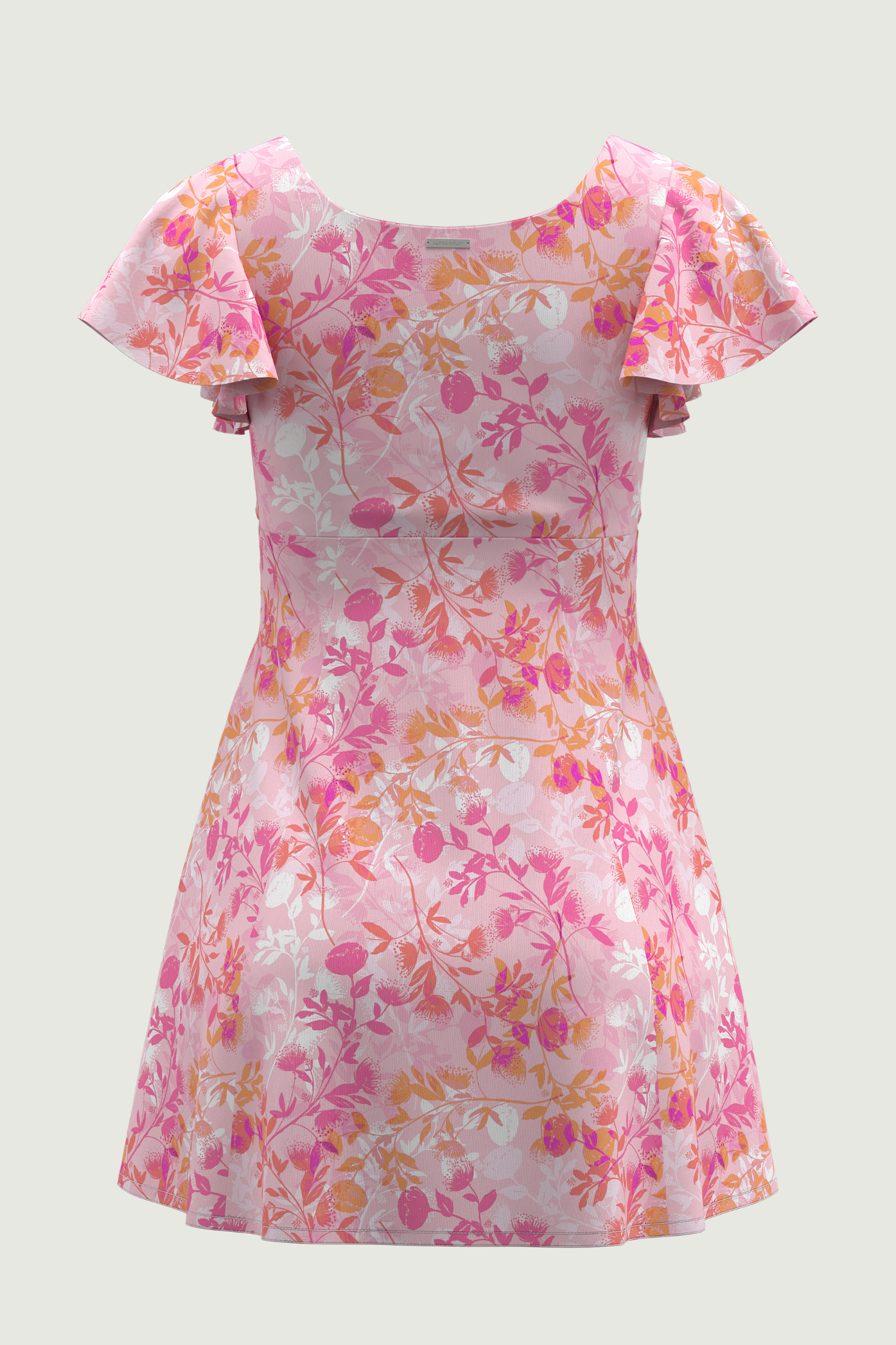 SunseekerBlooming Grace Pink Twist Front Short Sleeves Swimdress