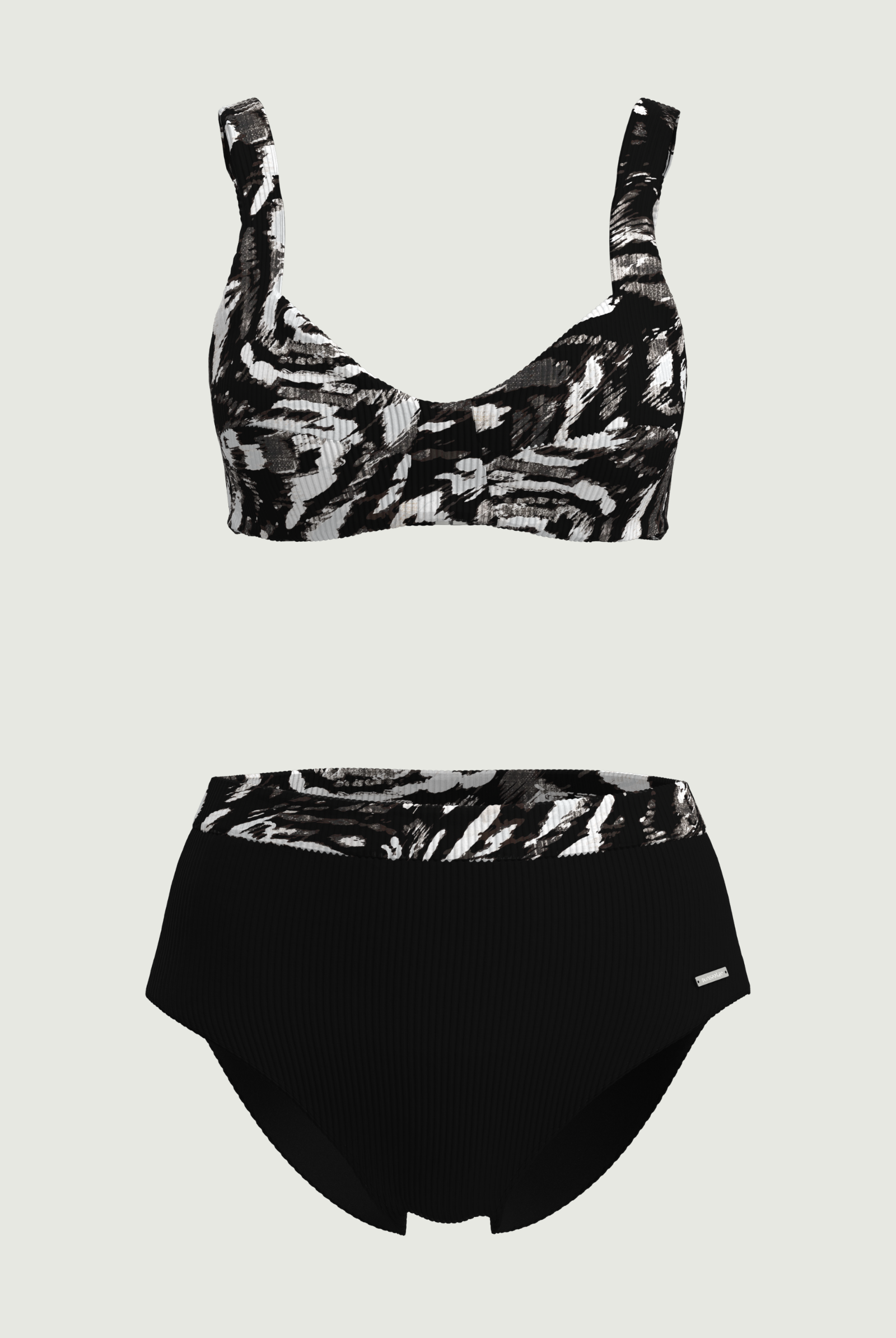 SunseekerUrban Flow Black High-waisted Bikini Set