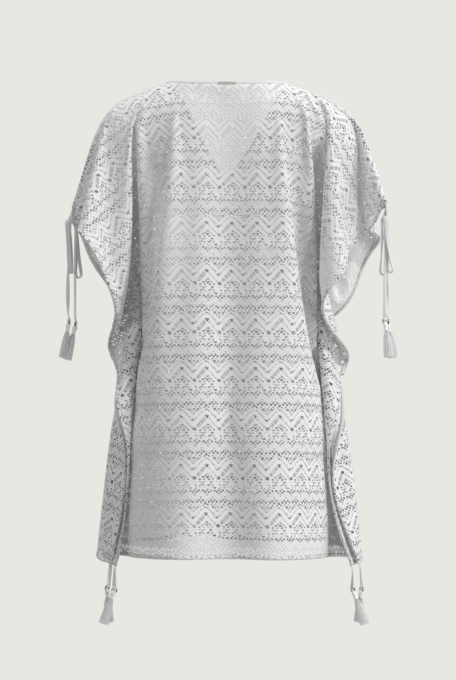 SunseekerCrochet White Tassels Kaftan