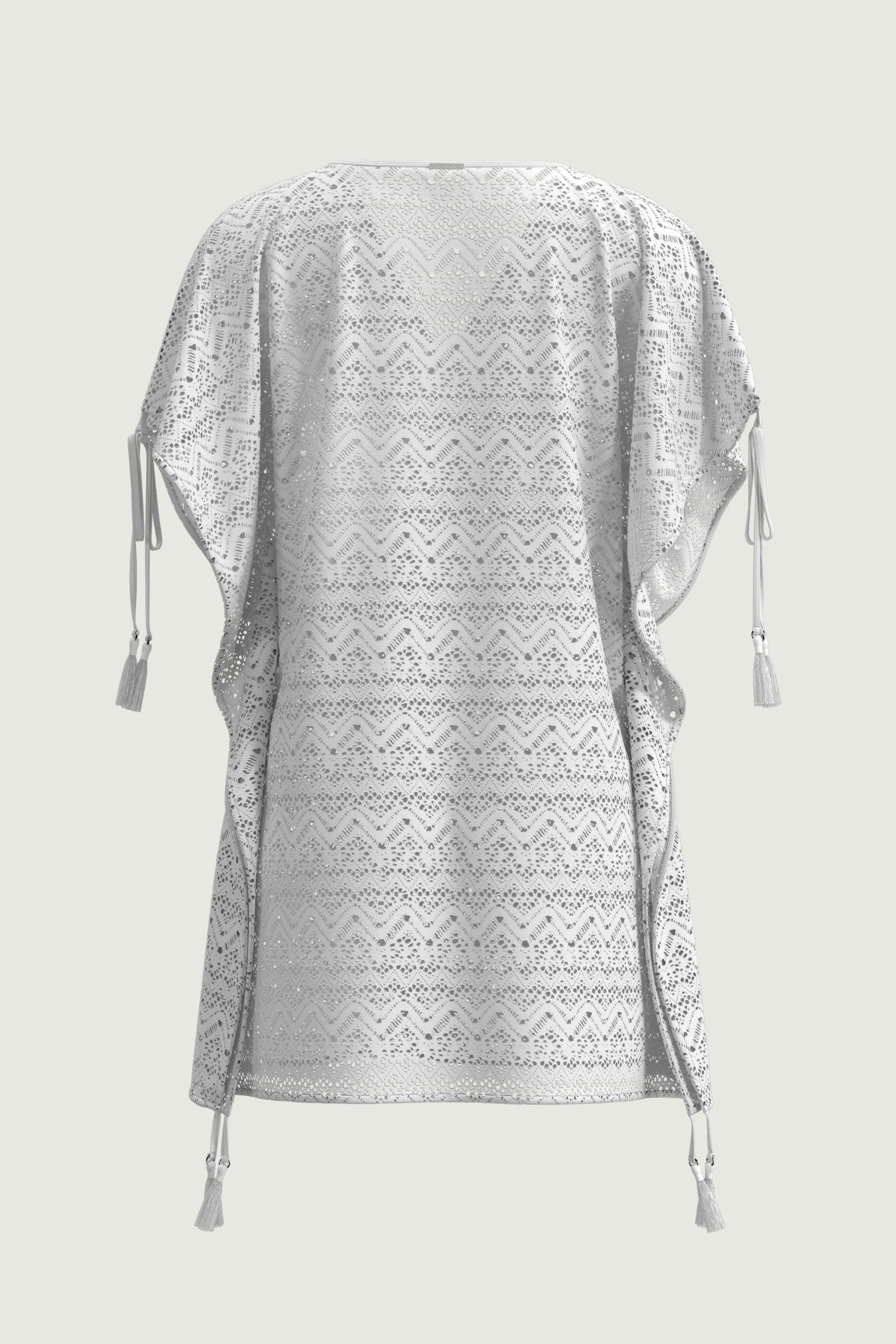 SunseekerCrochet White Tassels Kaftan