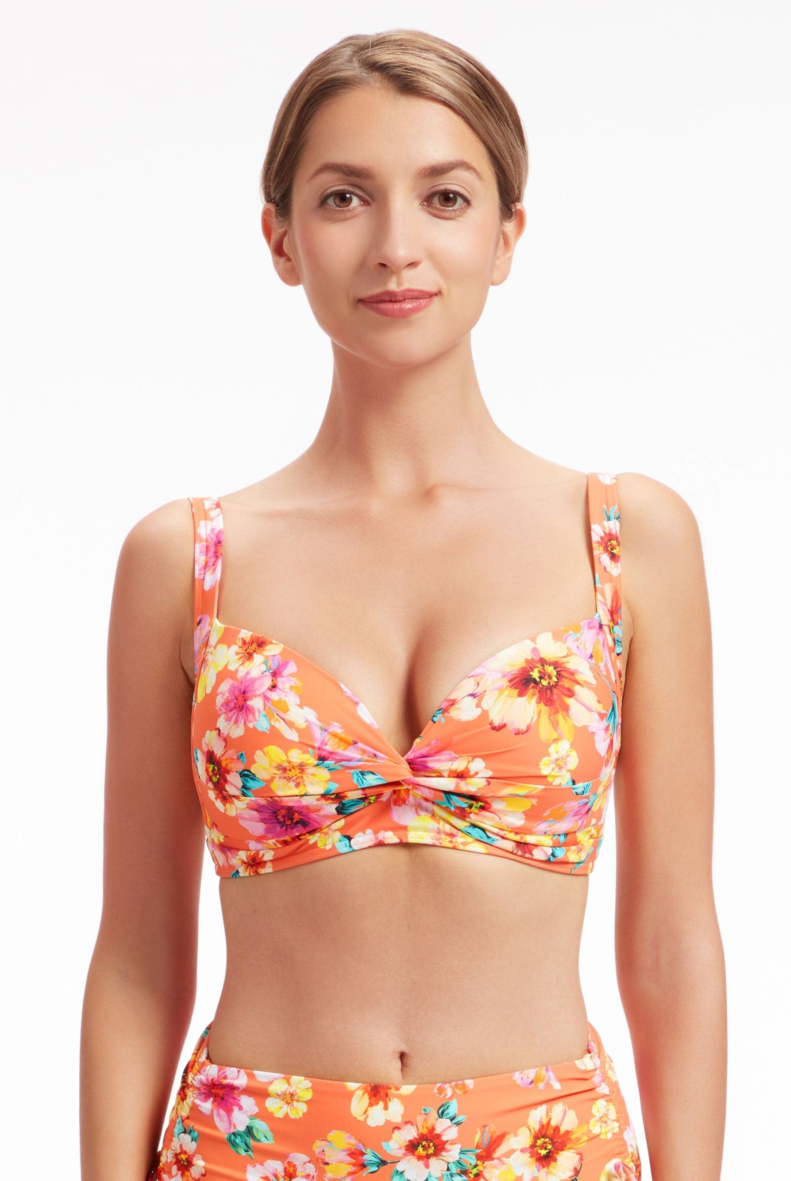 Sunseeker Vibrant Vacation Spicy Orange Plus Cup Bikini Top