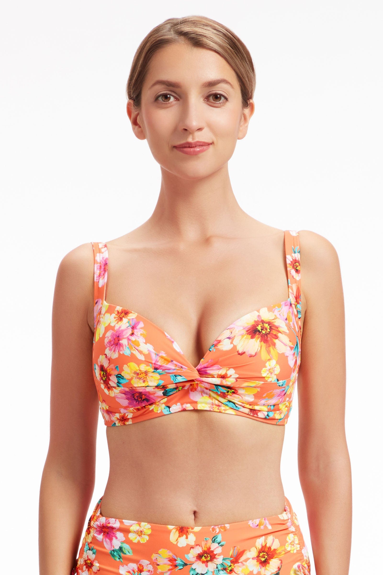 Sunseeker Vibrant Vacation Spicy Orange Plus Cup Bikini Top