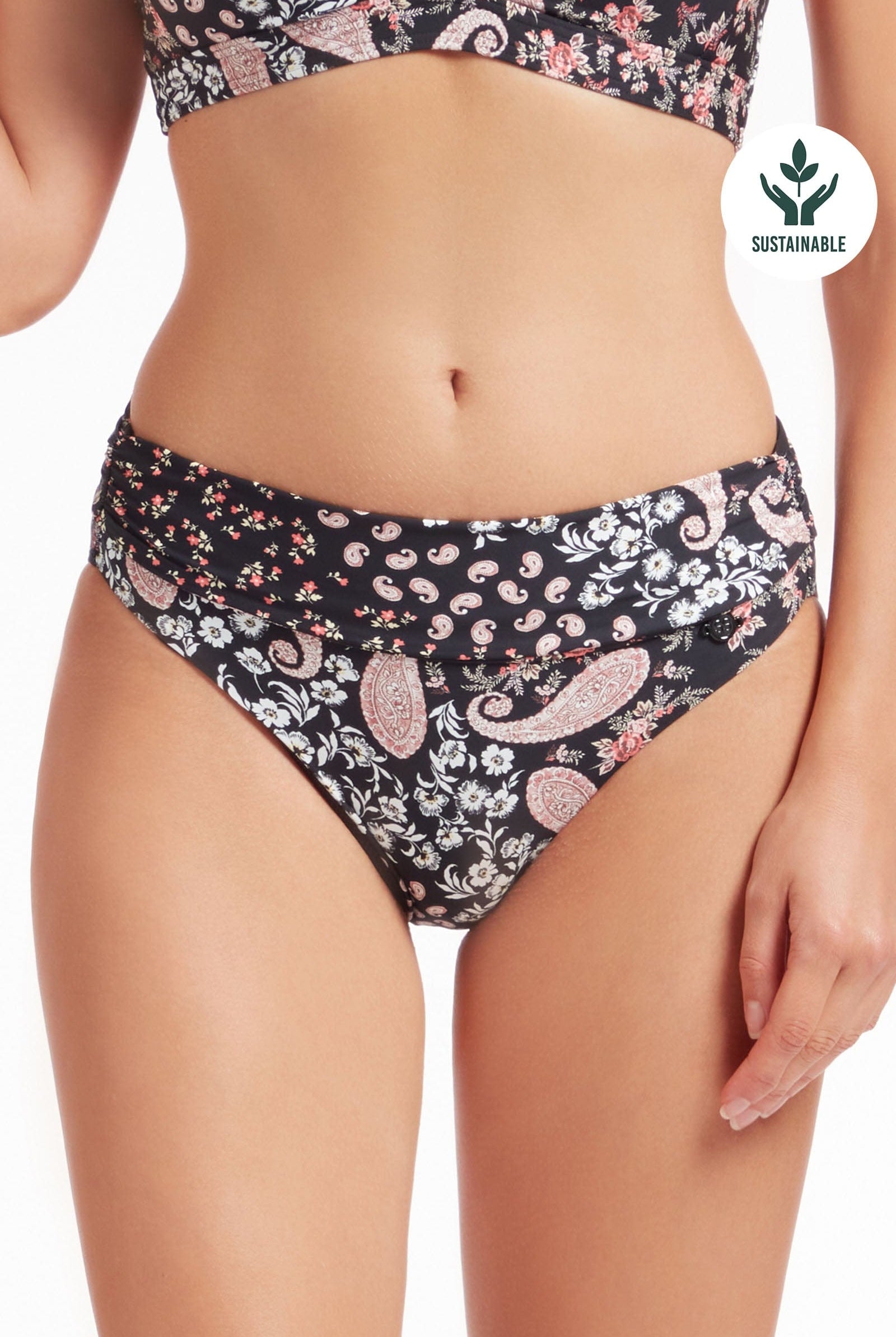 Sunseeker Sweet Paisley Black Full Classic Pant