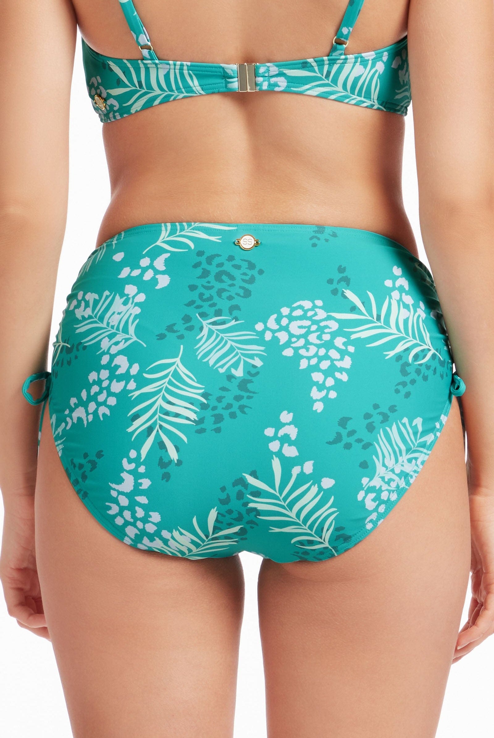 Sunseeker Elevated Animal Porcelain Green Ruched Full Classic Pant