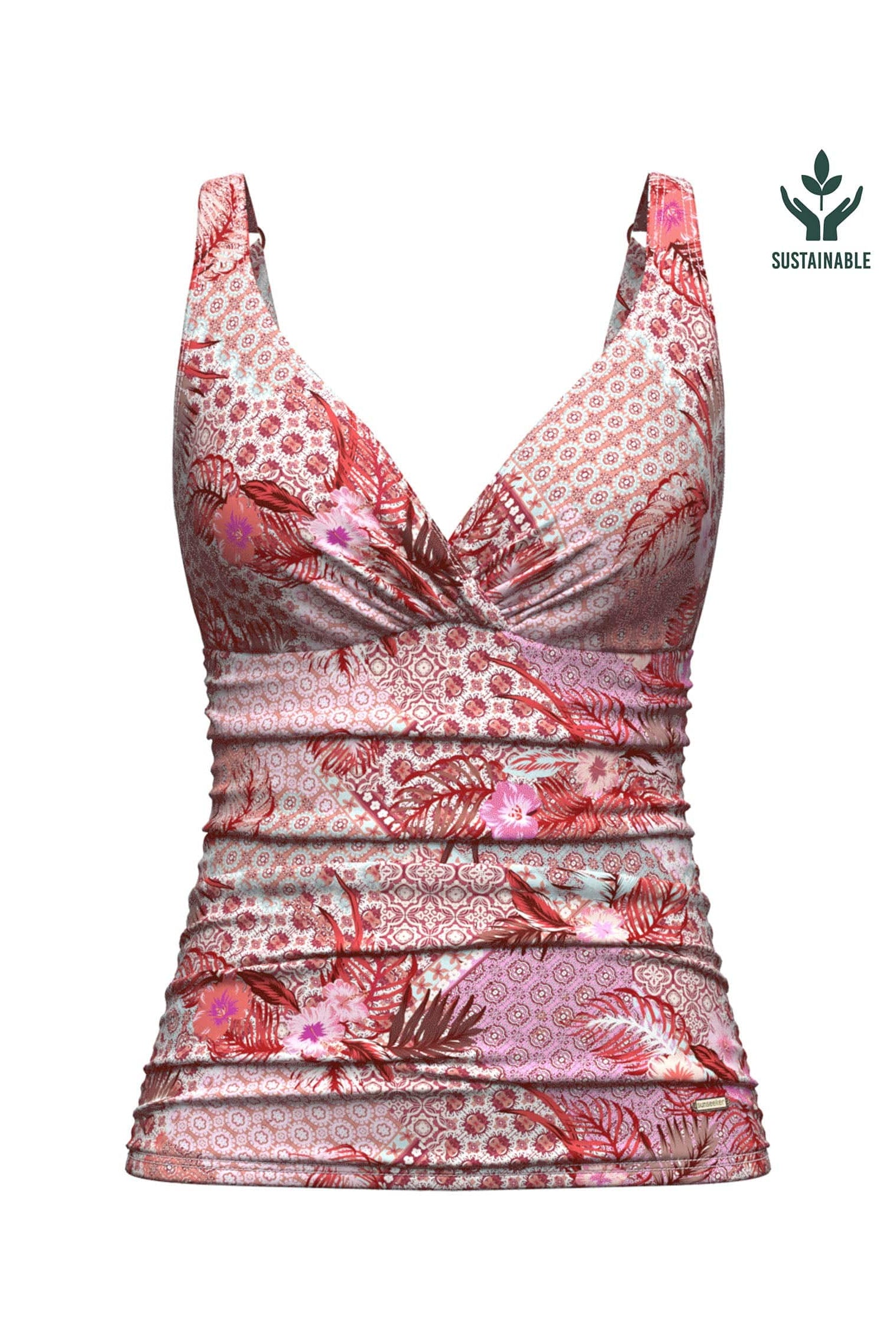 Sunseeker Bohemian Beauty Persian Red Plus Cup Tankini Top