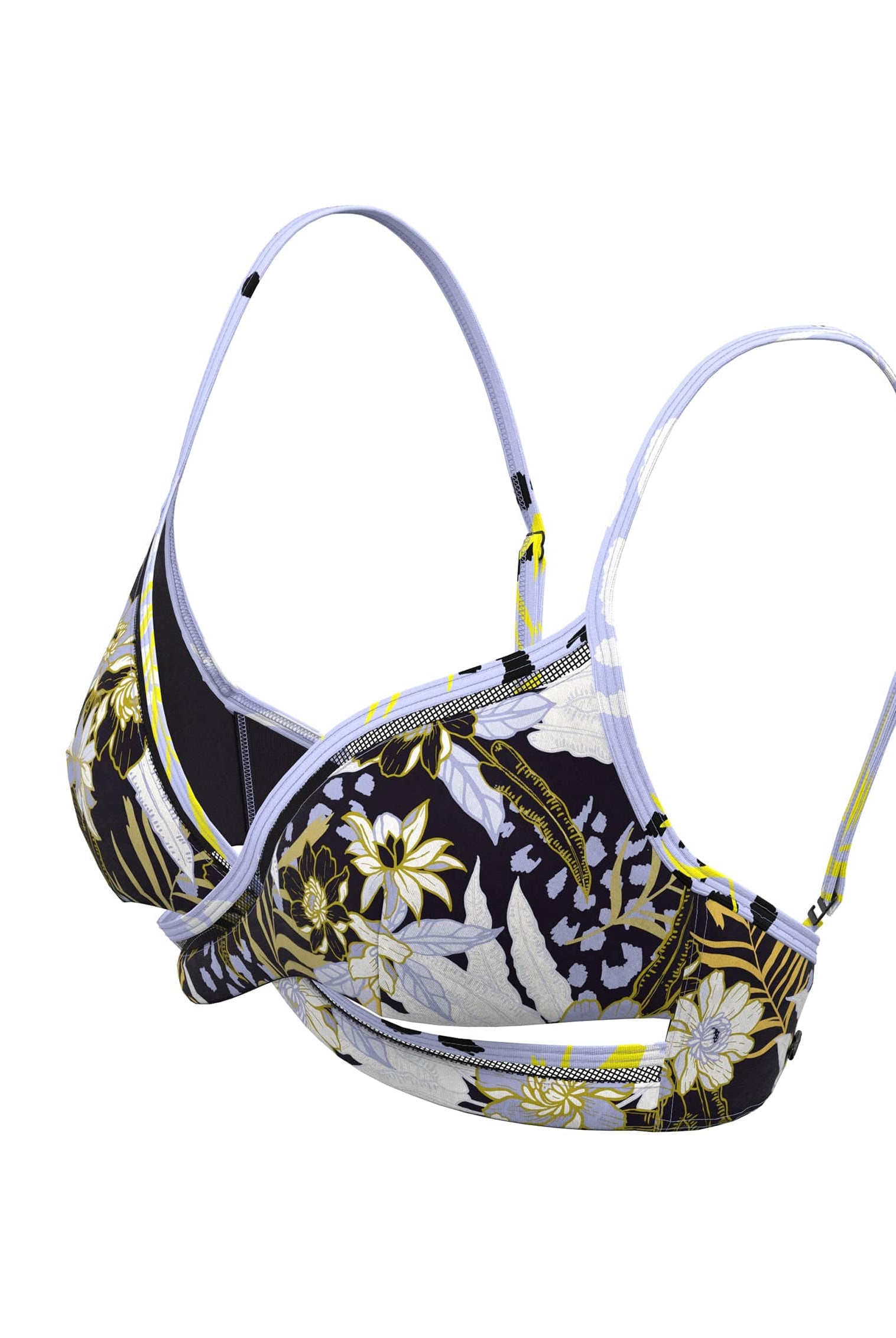 Sunseeker Elevated Tropics Sailor Blue Cross Front Bikini Top