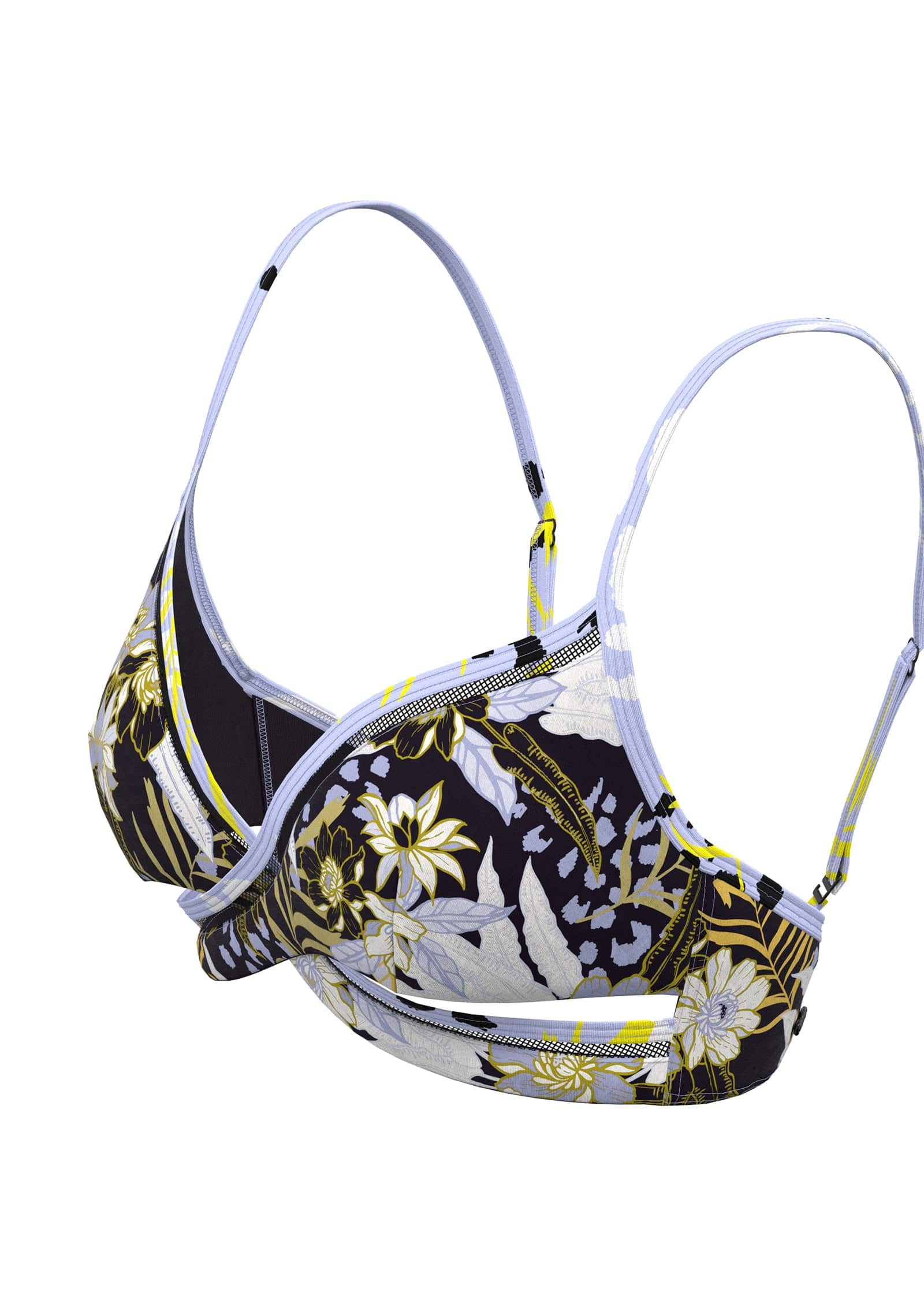 Sunseeker Elevated Tropics Sailor Blue Cross Front Bikini Top