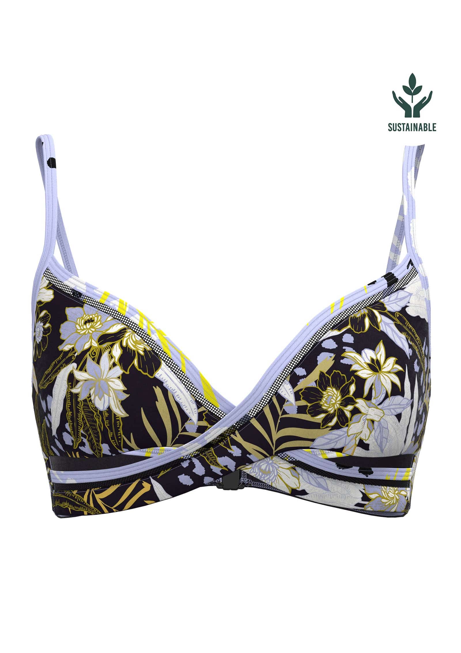 Sunseeker Elevated Tropics Sailor Blue Cross Front Bikini Top