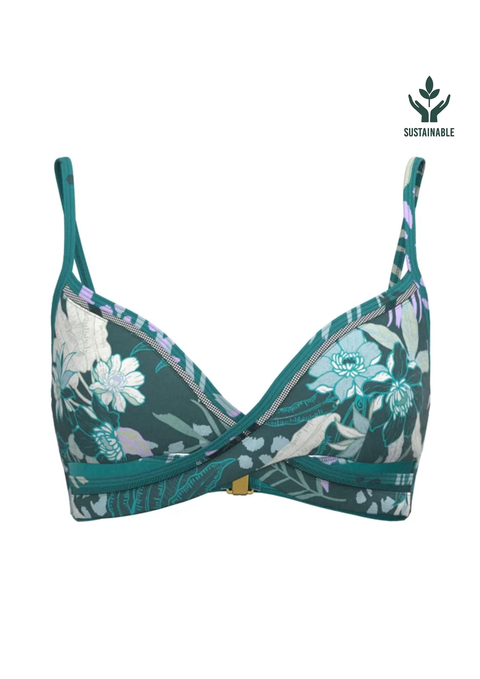Sunseeker Elevated Tropics Tropical Green Cross Front Bikini Top