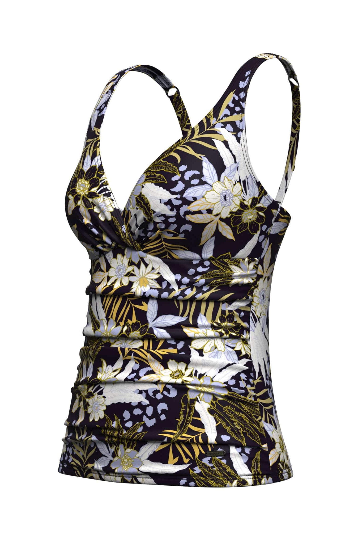 Sunseeker Elevated Tropics Sailor Blue Plus Cup Tankini Top
