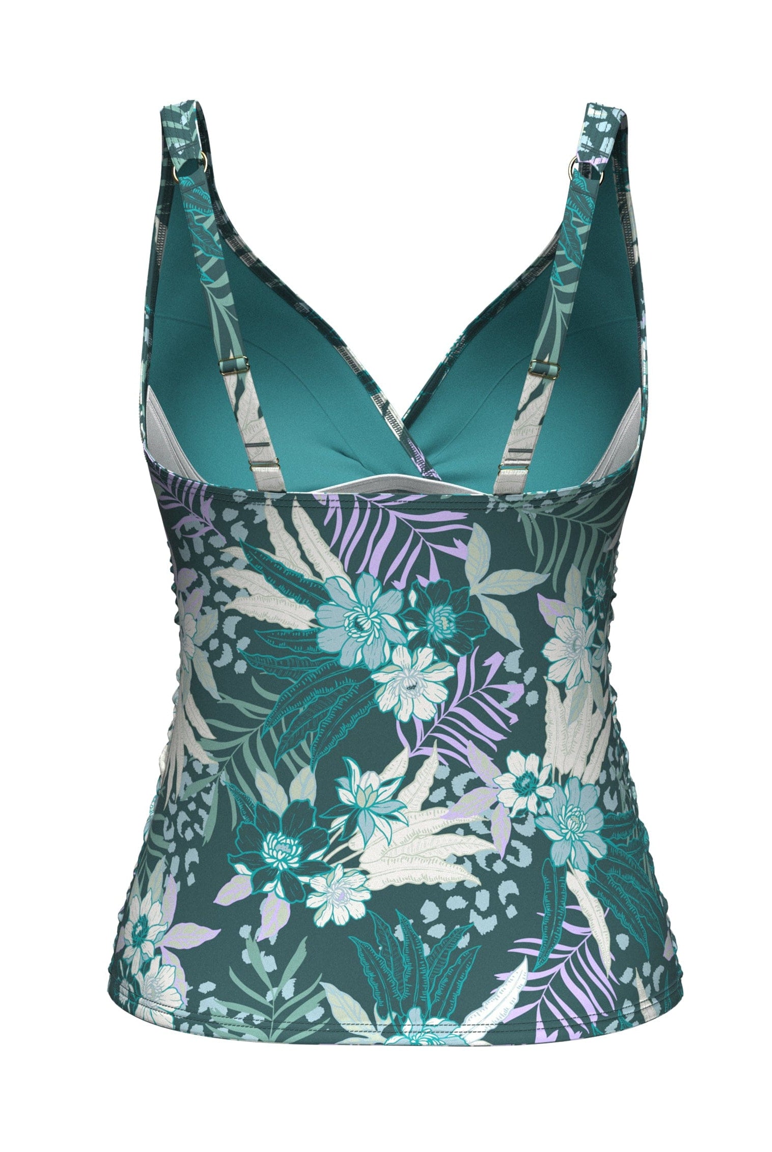 Sunseeker Elevated Tropics Tropical Green Plus Cup Tankini Top