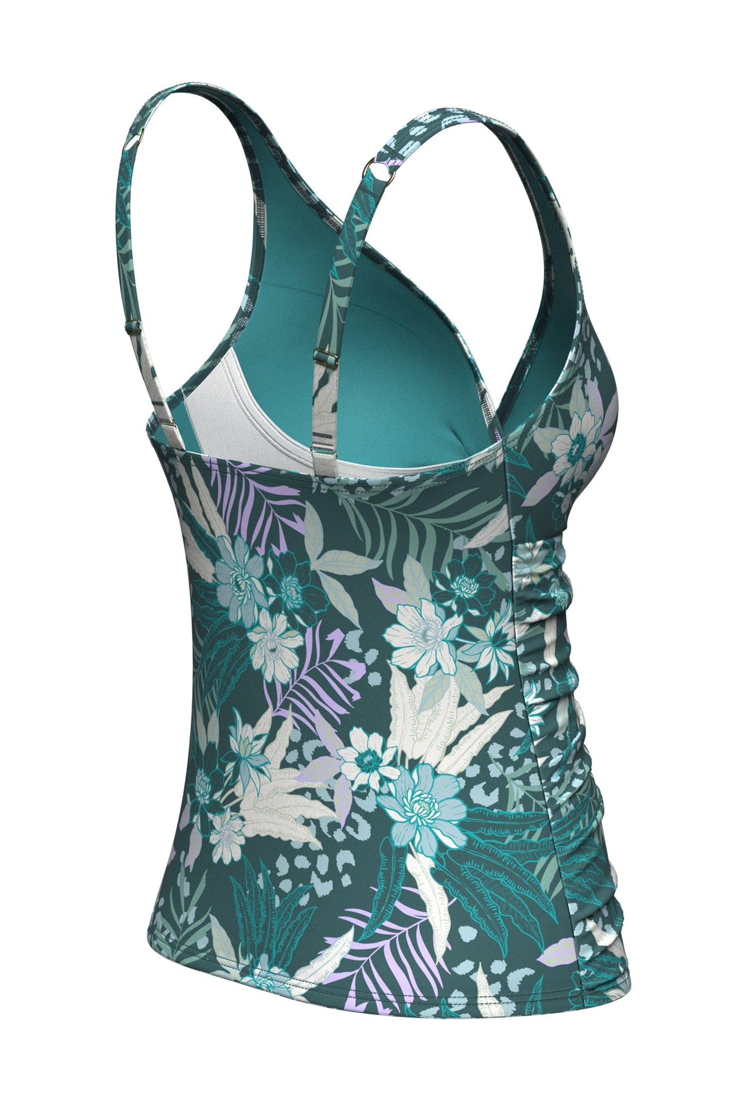Sunseeker Elevated Tropics Tropical Green Plus Cup Tankini Top
