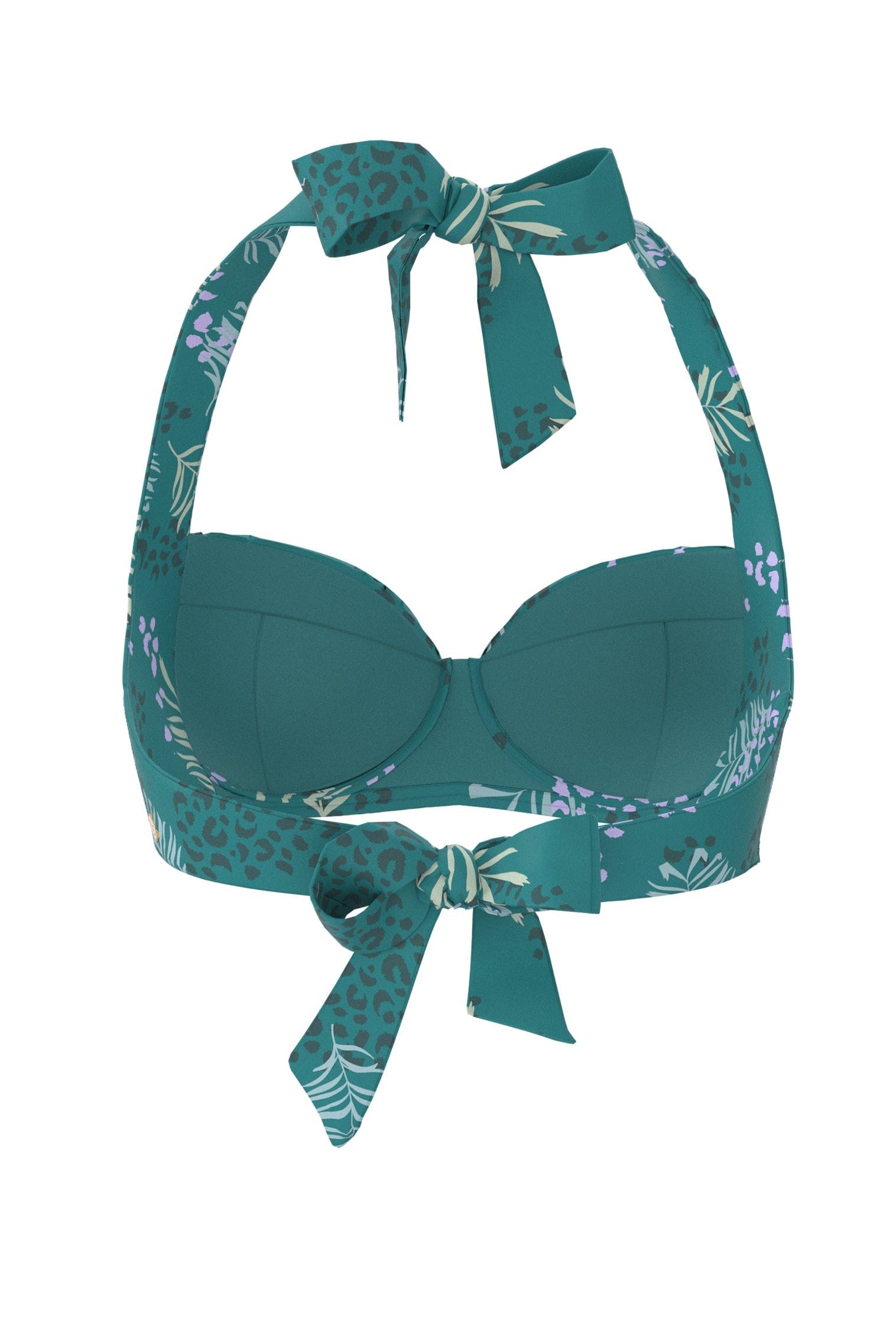 Sunseeker Elevated Animal Porcelain Green Halter Bikini Top
